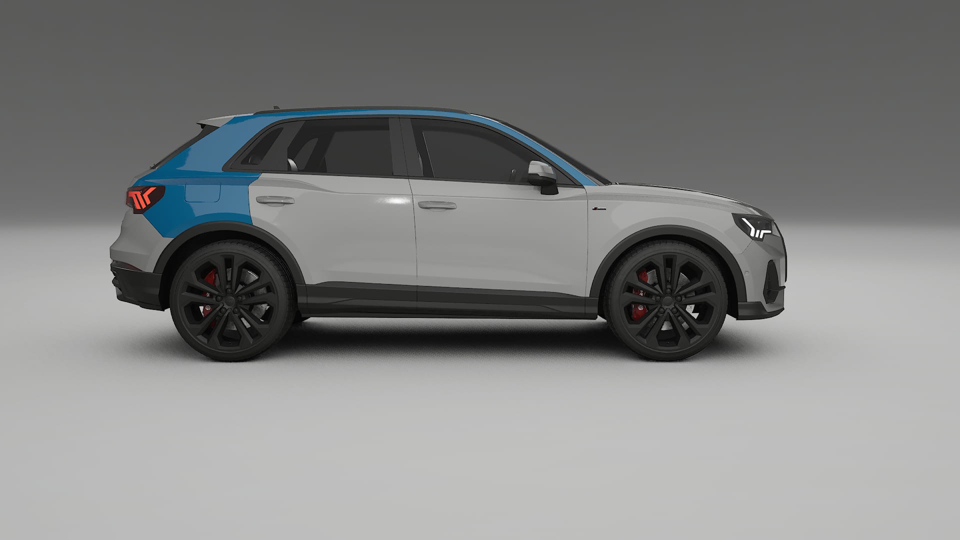 Audi Q3 S-Line F3 Ochranná Fólia Laku | CrystalGuard Transparentná PPF Kompletný Predrezaný Kit