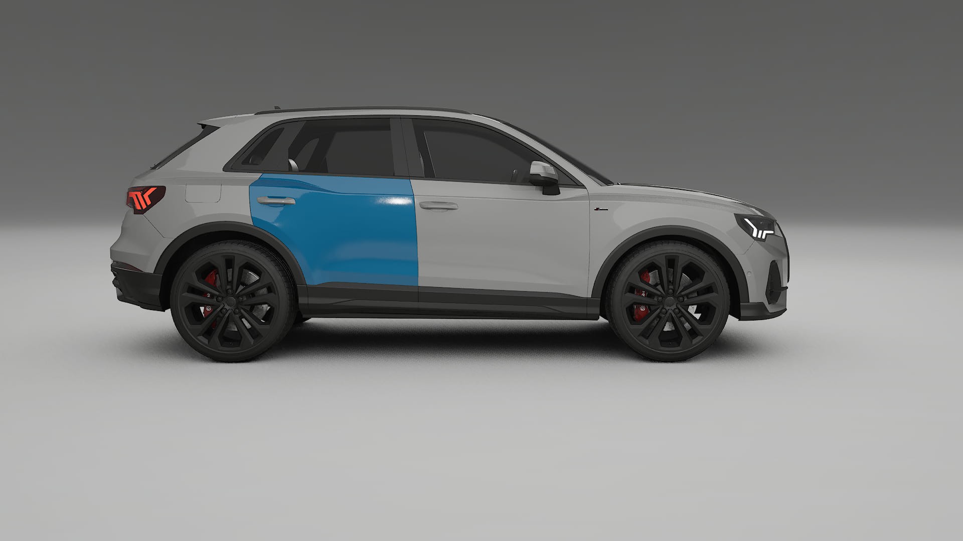 Audi Q3 S-Line F3 Ochranná Fólia Laku | CrystalGuard Transparentná PPF Kompletný Predrezaný Kit