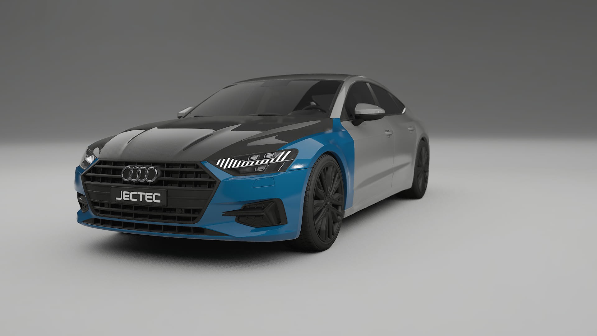 Audi A7 C8 Sportback prefacelift | CrystalGuard PPF Predný kit s kapotou v karbónovom štýle