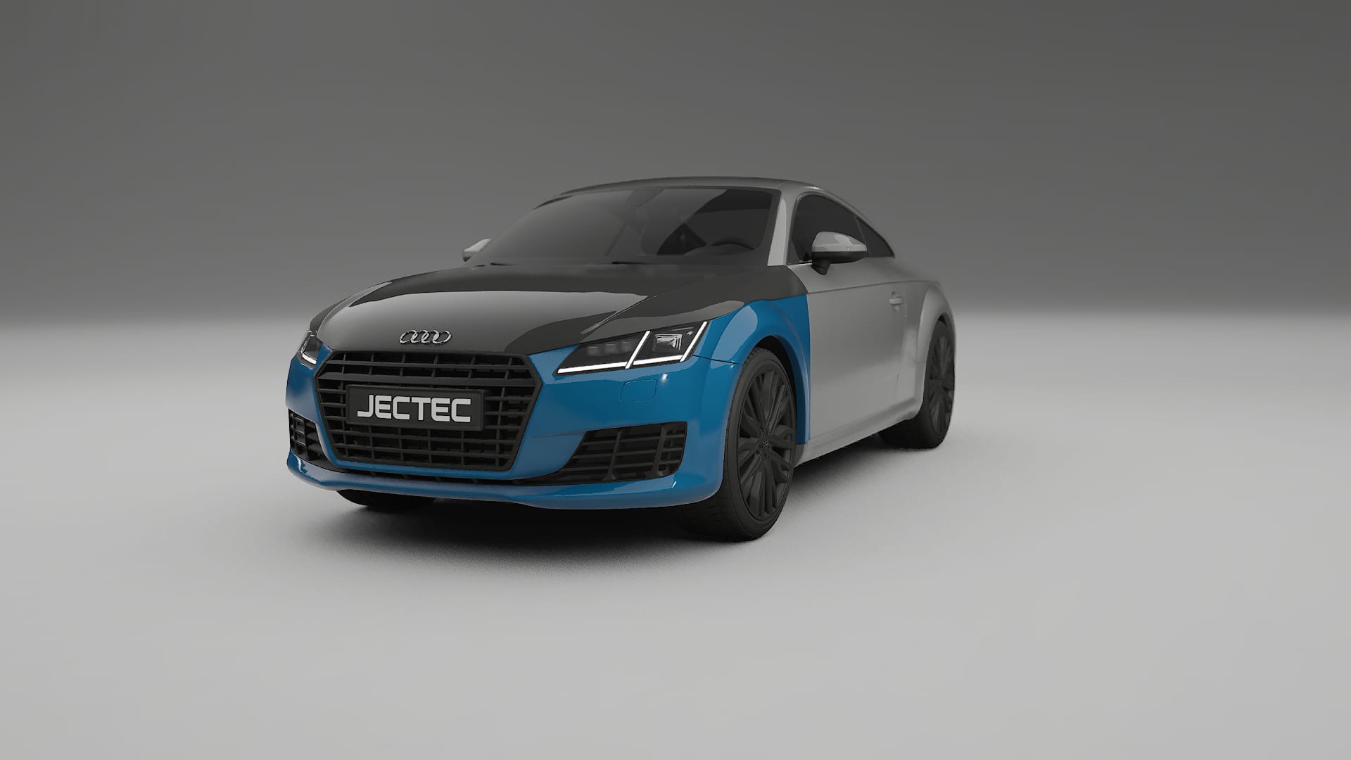 Audi TT coupe 8S prefacelift | CrystalGuard PPF Predný kit s kapotou v karbónovom štýle