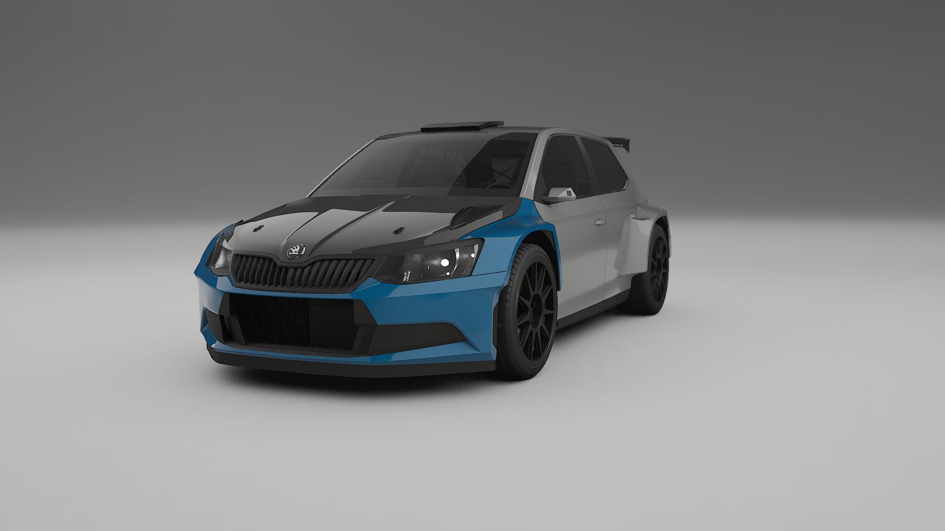 Škoda Fabia R5 6V | CrystalGuard PPF Predný kit s kapotou v karbónovom štýle