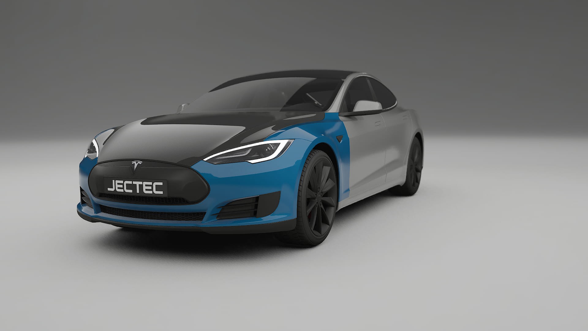 Tesla Model-S | CrystalGuard PPF Predný kit s kapotou v karbónovom štýle
