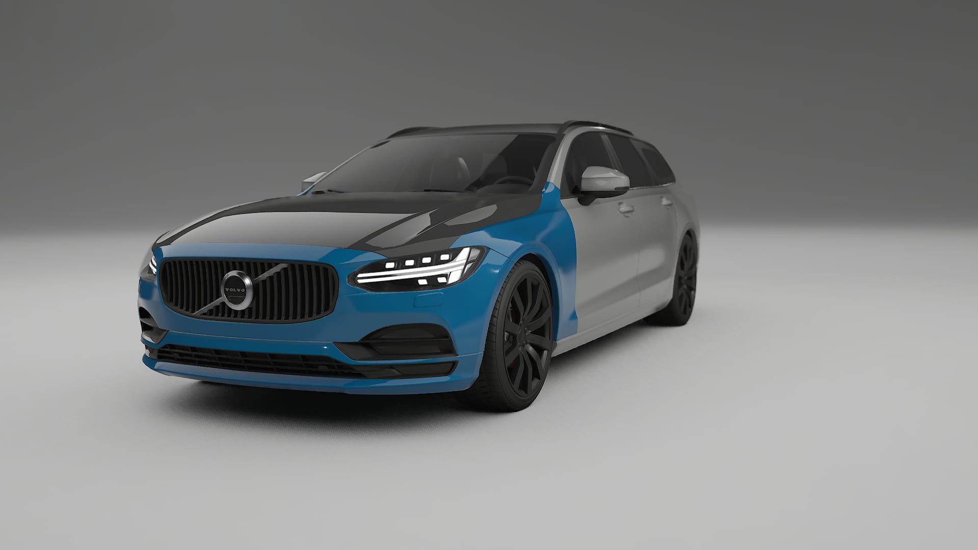 Volvo V90 P5 | CrystalGuard PPF Predný kit s kapotou v karbónovom štýle