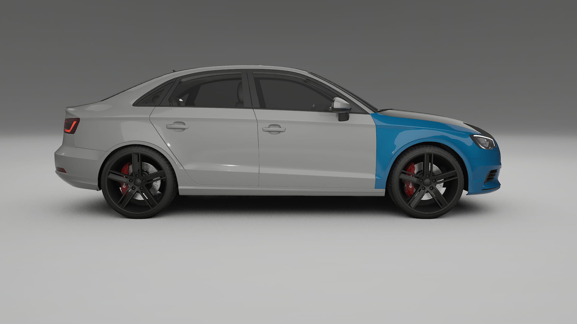 Audi A3 8V sedan prefacelift | CrystalGuard PPF Predný kit s kapotou v karbónovom štýle