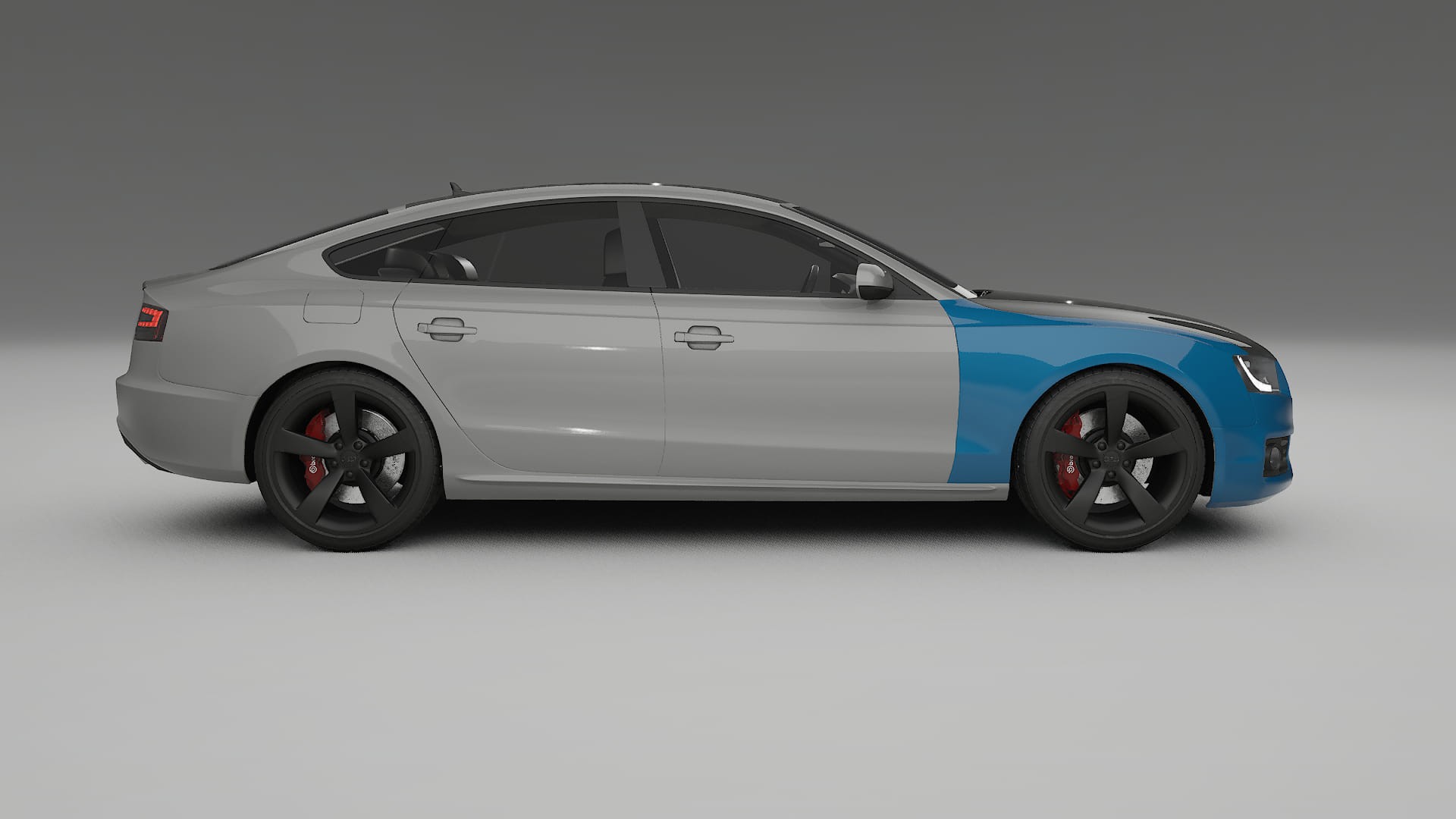 Audi A5 8T Sportback prefacelift | CrystalGuard PPF Predný kit s kapotou v karbónovom štýle
