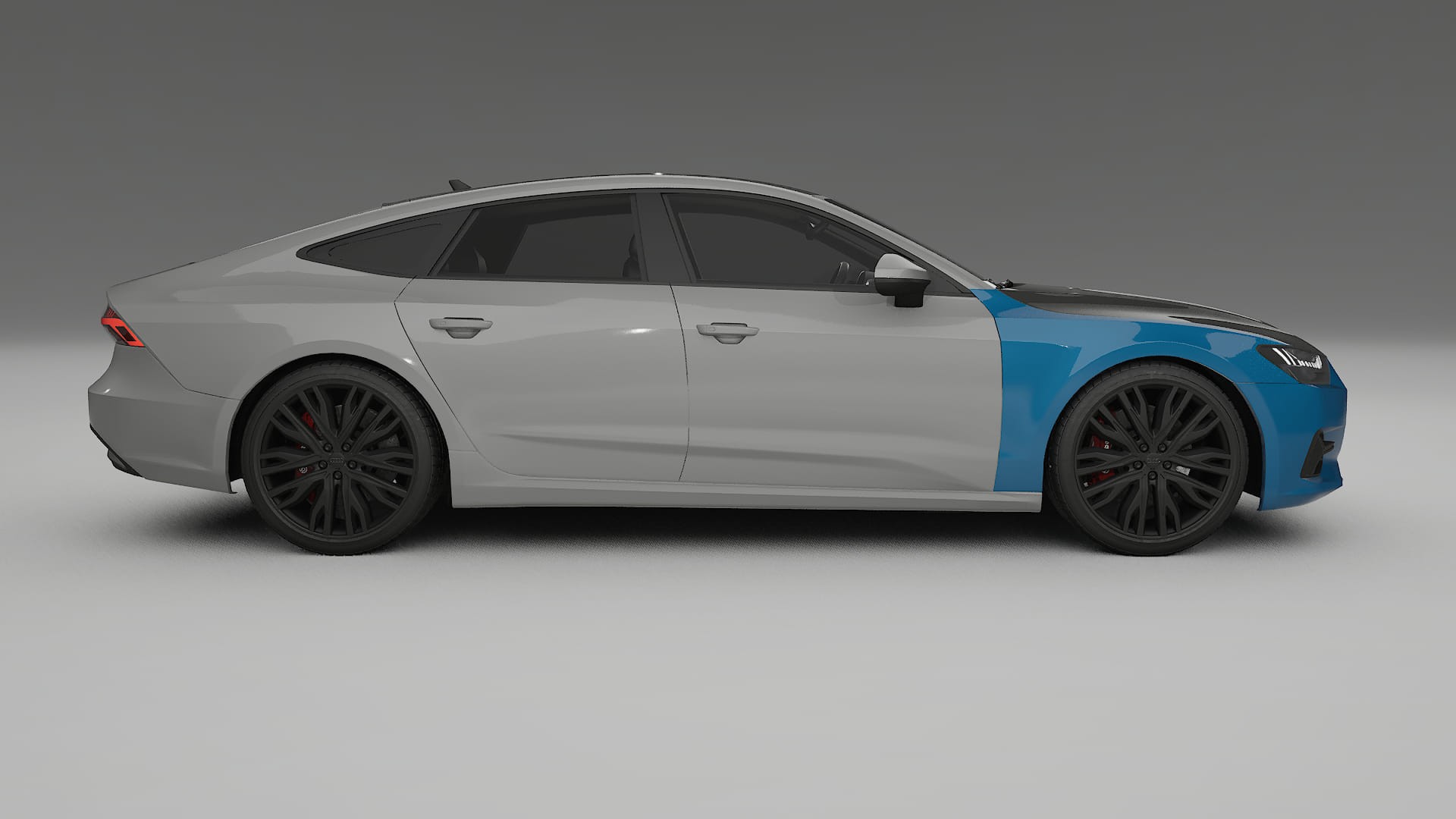 Audi A7 C8 Sportback prefacelift | CrystalGuard PPF Predný kit s kapotou v karbónovom štýle