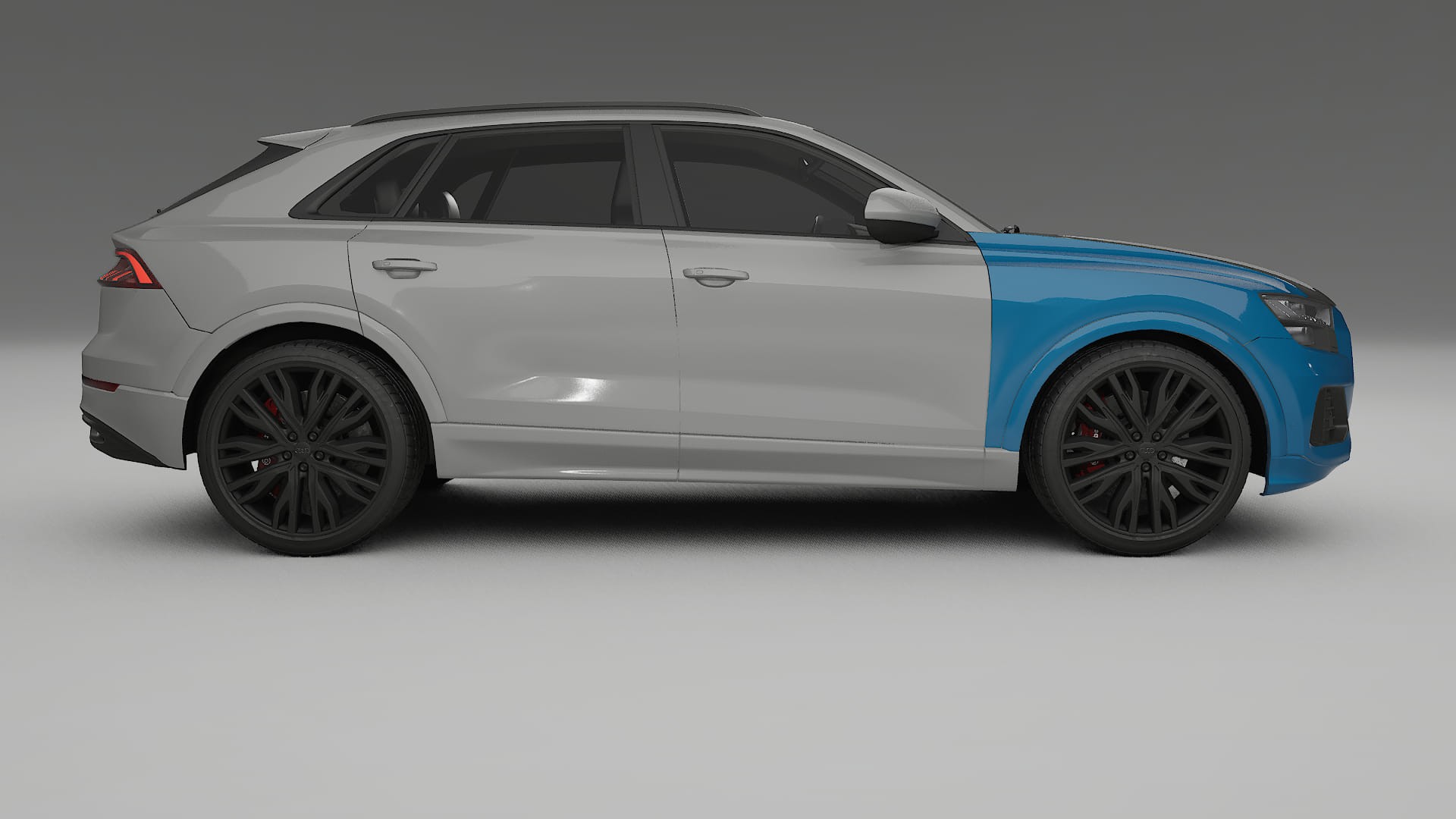 Audi Q8 F1 prefacelift | CrystalGuard PPF Predný kit s kapotou v karbónovom štýle