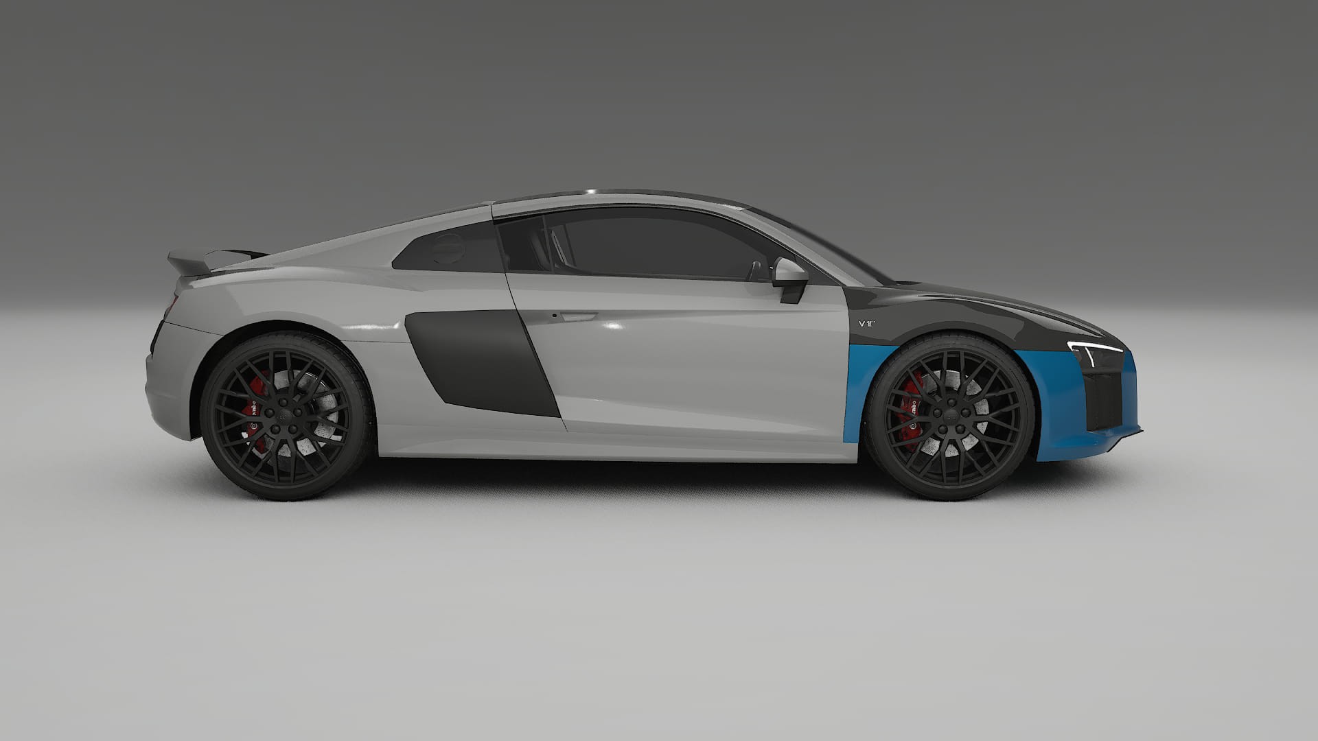 Audi R8 typ-4S prefacelift | CrystalGuard PPF Predný kit s kapotou v karbónovom štýle