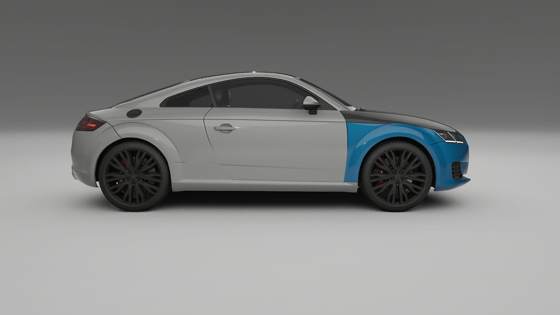 Audi TT coupe 8S prefacelift | CrystalGuard PPF Predný kit s kapotou v karbónovom štýle