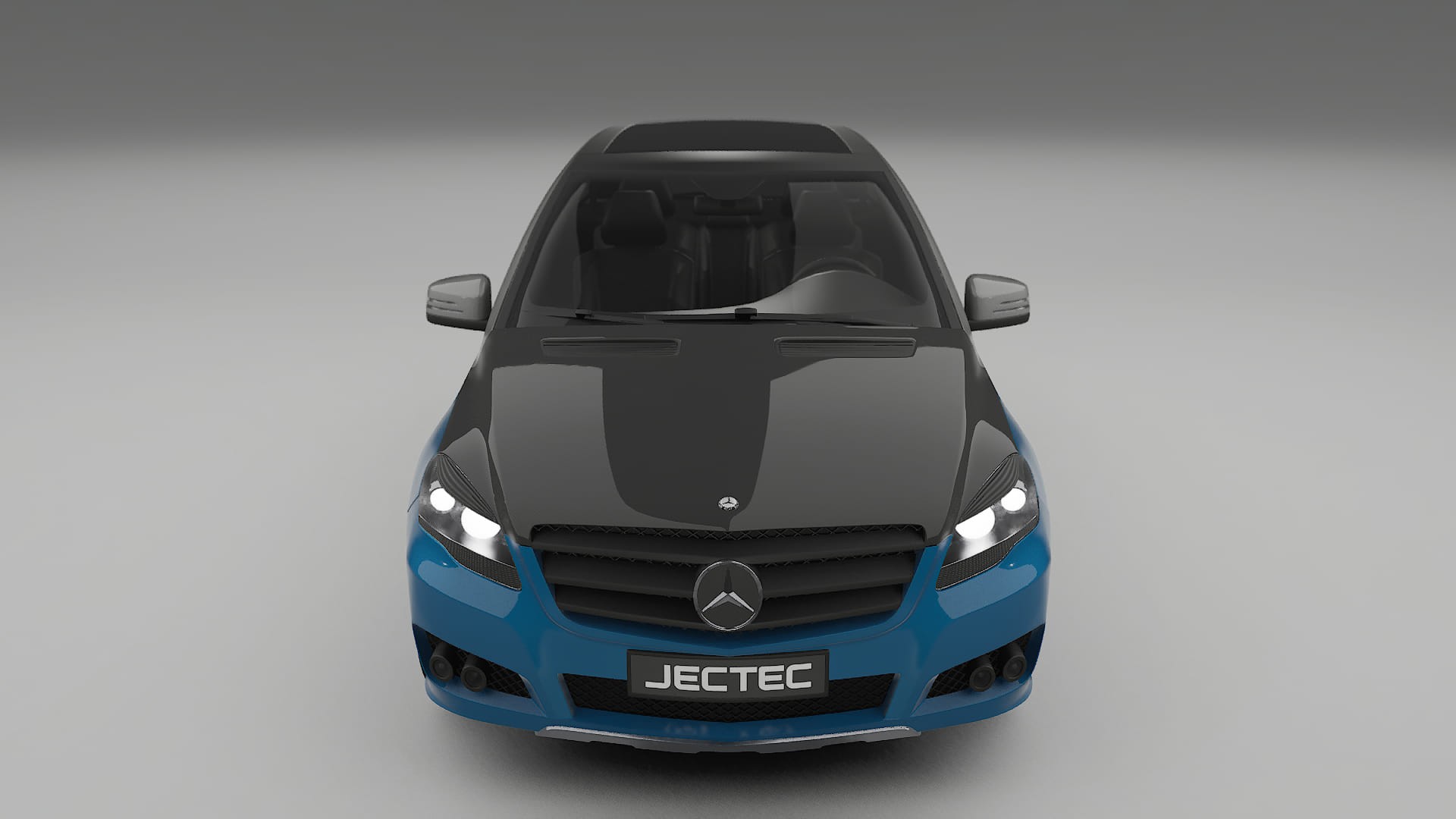 Mercedes R-class W251 facelift | CrystalGuard PPF Predný kit s kapotou v karbónovom štýle