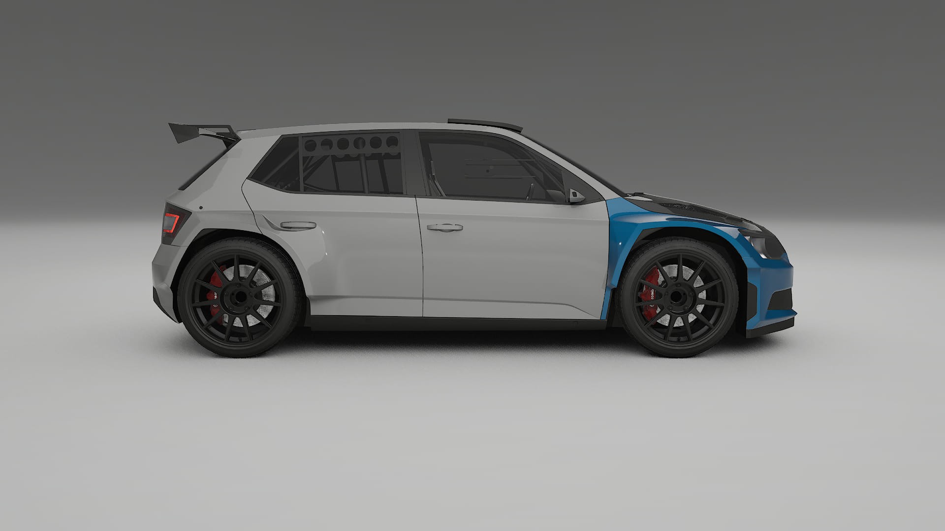 Škoda Fabia R5 6V | CrystalGuard PPF Predný kit s kapotou v karbónovom štýle 2