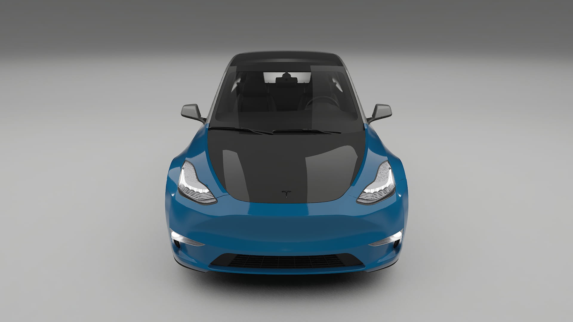 Tesla Model Y | CrystalGuard PPF Predný kit s kapotou v karbónovom štýle