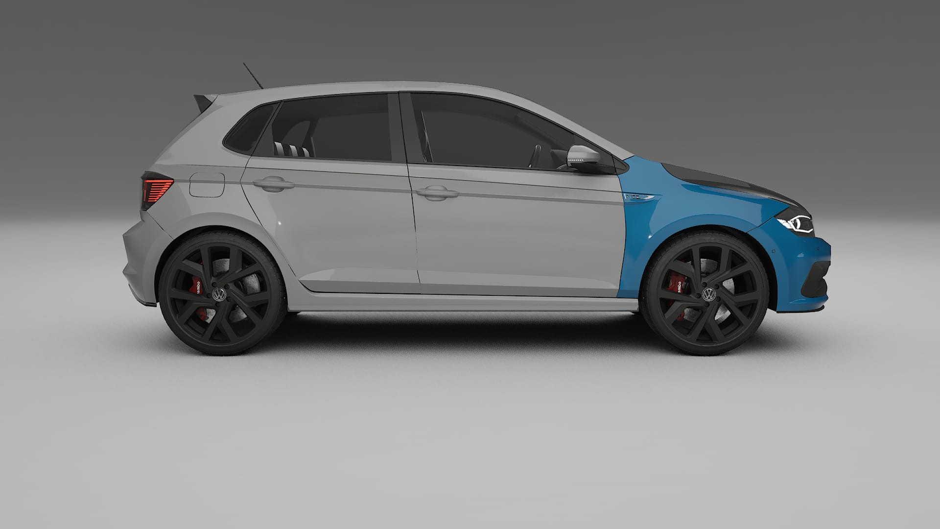 VW Polo GTI VI | CrystalGuard PPF Predný kit s kapotou v karbónovom štýle 2