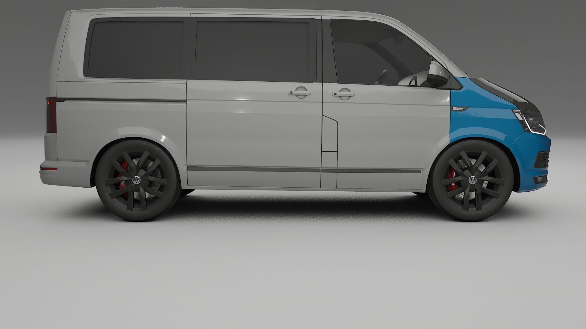 VW Transporter T6 Multivan | CrystalGuard PPF Predný kit s kapotou v karbónovom štýle 2