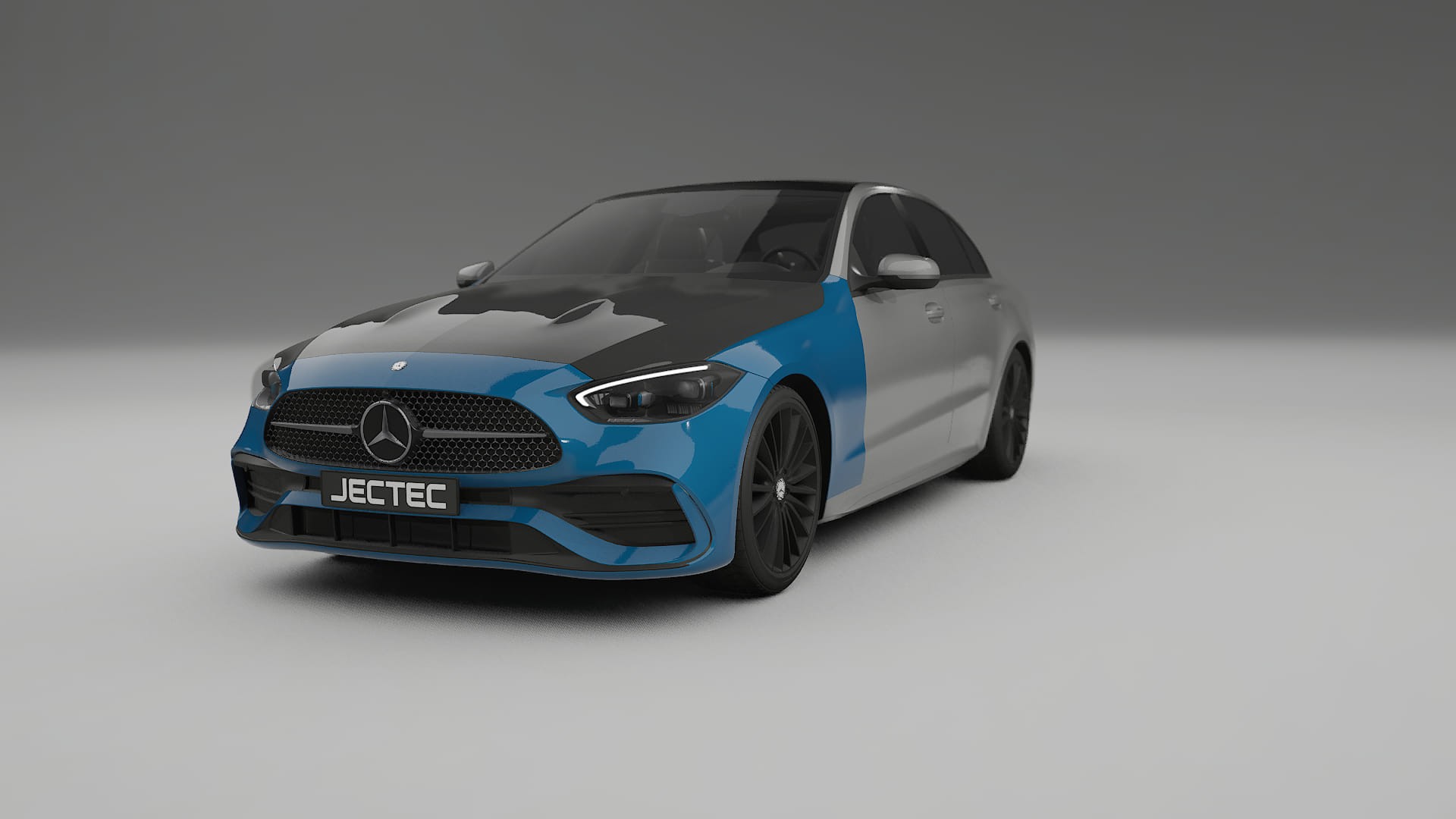Mercedes C-class W206 | CrystalGuard PPF Predný kit s kapotou v karbónovom štýle