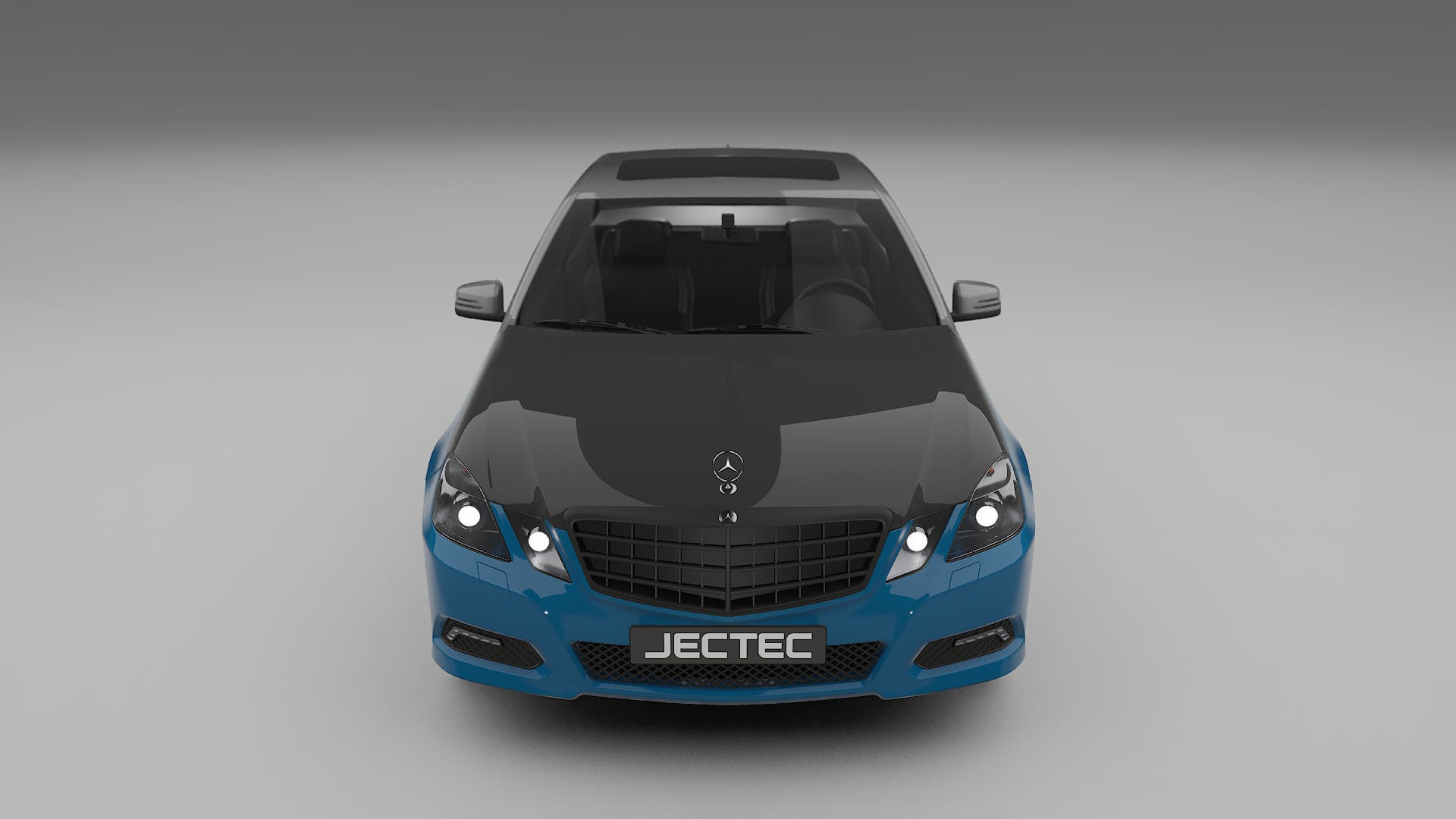 Mercedes E-class sedan W212 Prefacelift | CrystalGuard PPF Predný kit s kapotou v karbónovom štýle