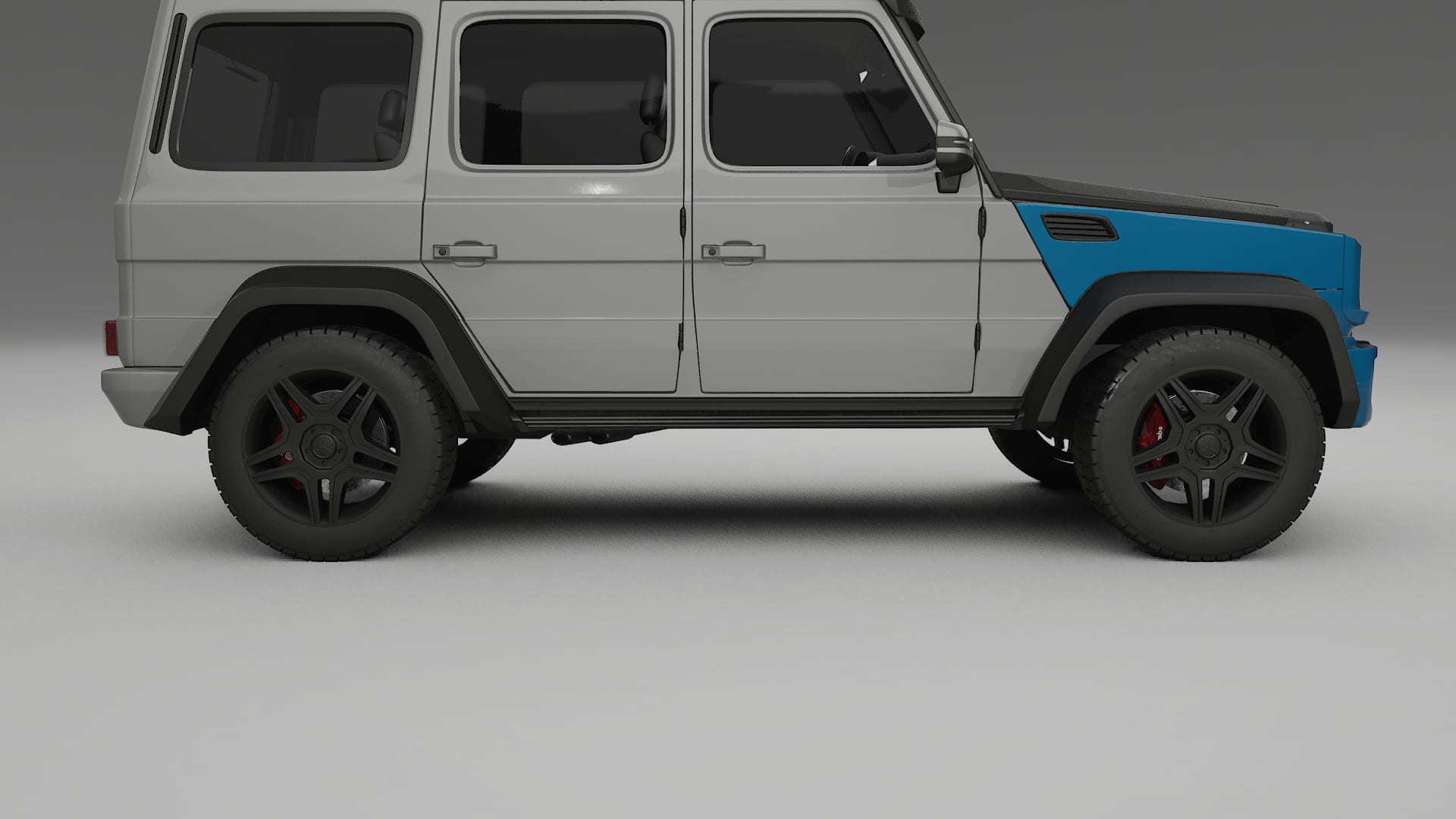 Mercedes G-class 4x4 W463 | CrystalGuard PPF Predný kit s kapotou v karbónovom štýle 2