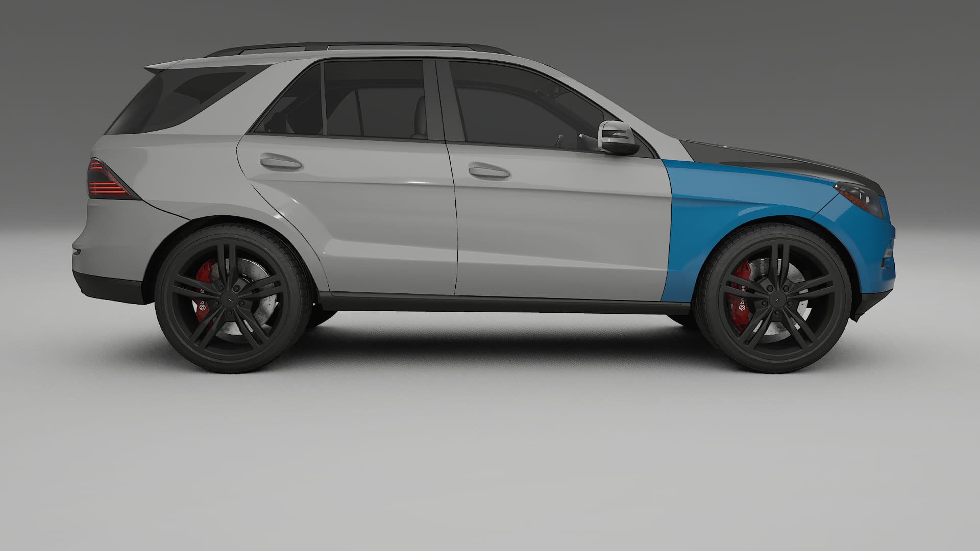 Mercedes M-class W166 | CrystalGuard PPF Predný kit s kapotou v karbónovom štýle 2