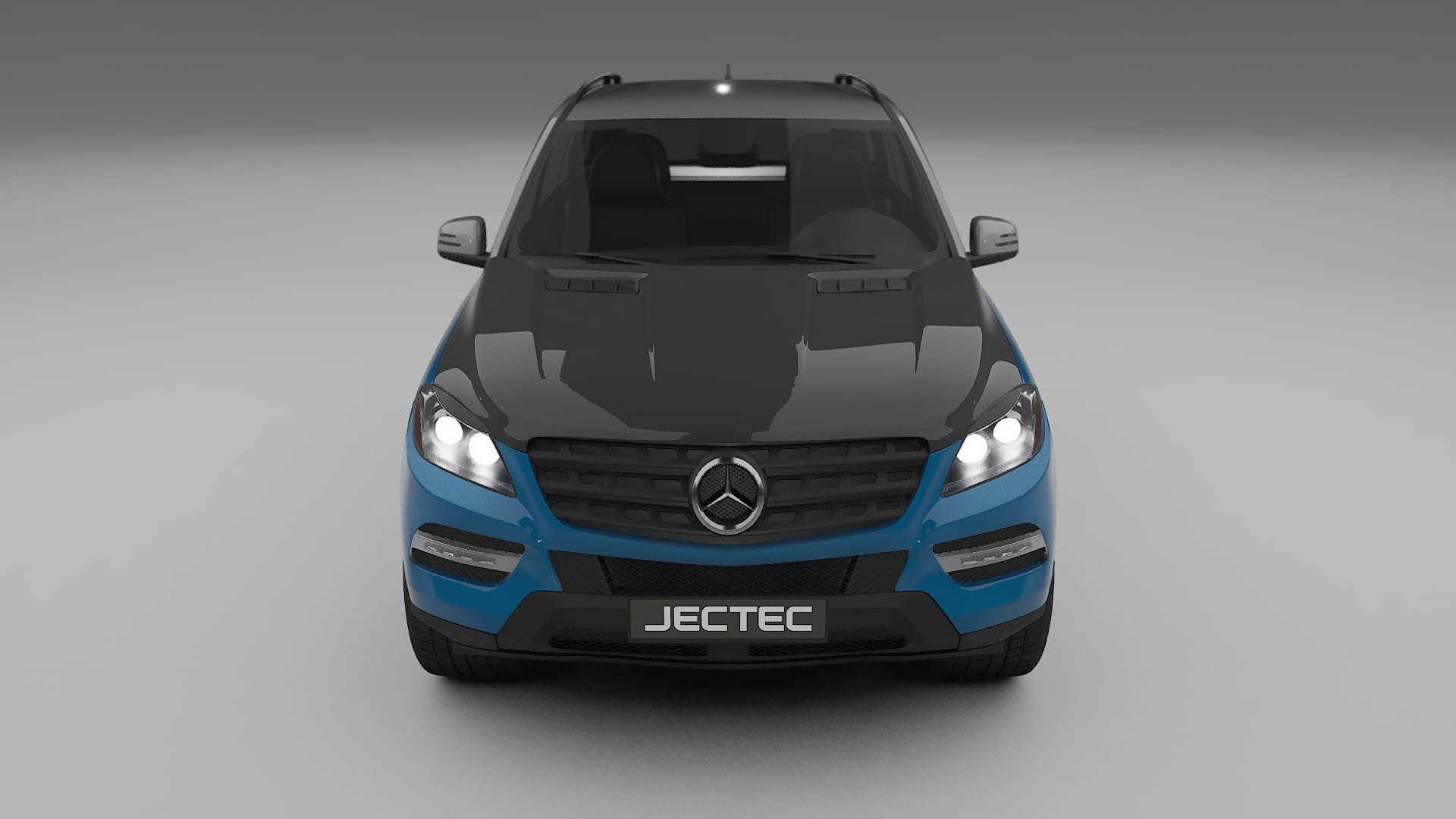 Mercedes M-class W166 | CrystalGuard PPF Predný kit s kapotou v karbónovom štýle