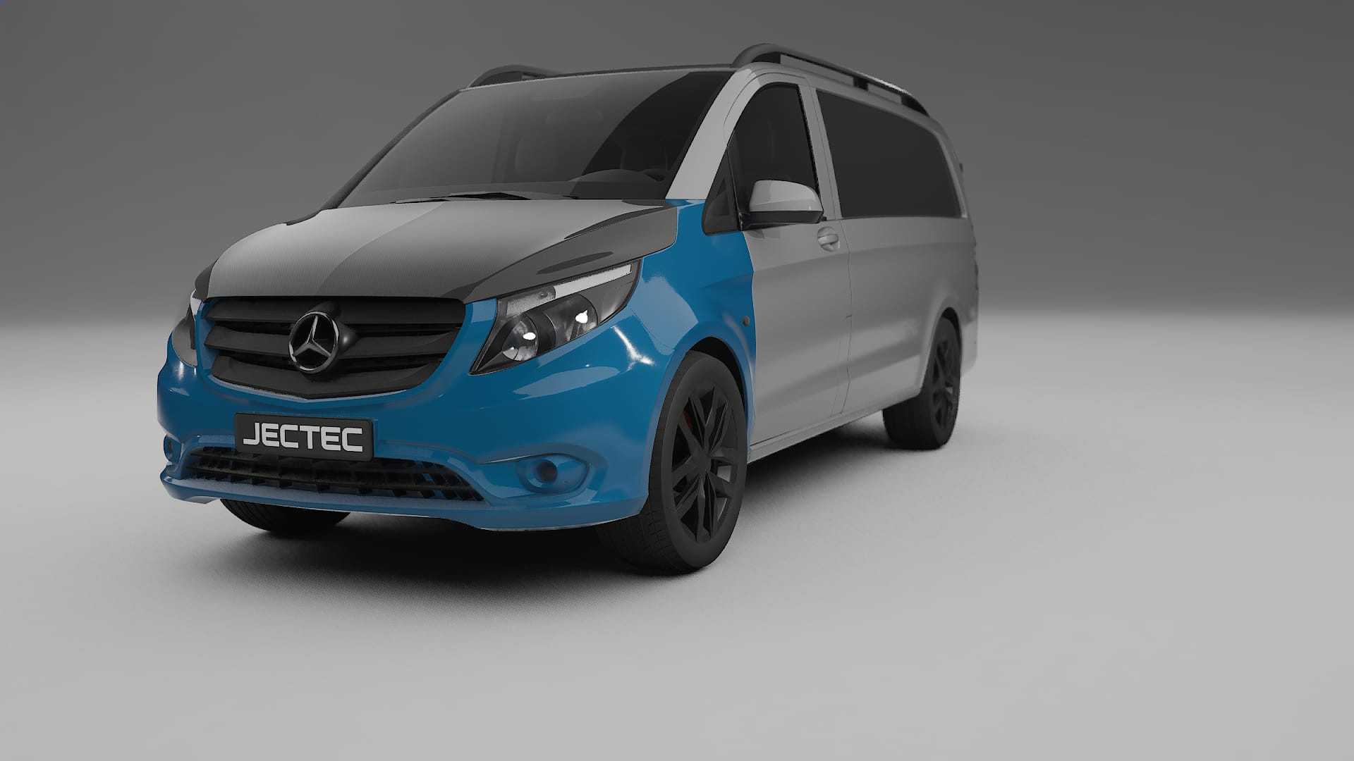 Mercedes Vito Short W447 prefacelift | CrystalGuard PPF Predný kit s kapotou v karbónovom štýle
