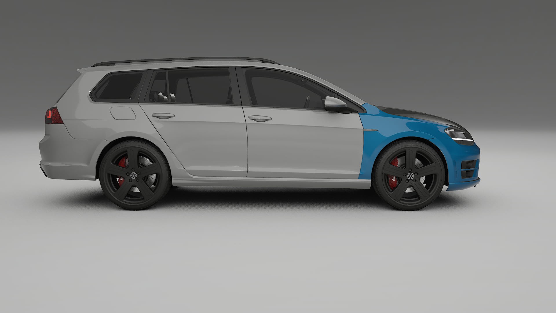 VW Golf Variant Mk7 | CrystalGuard PPF Predný kit s kapotou v karbónovom štýle