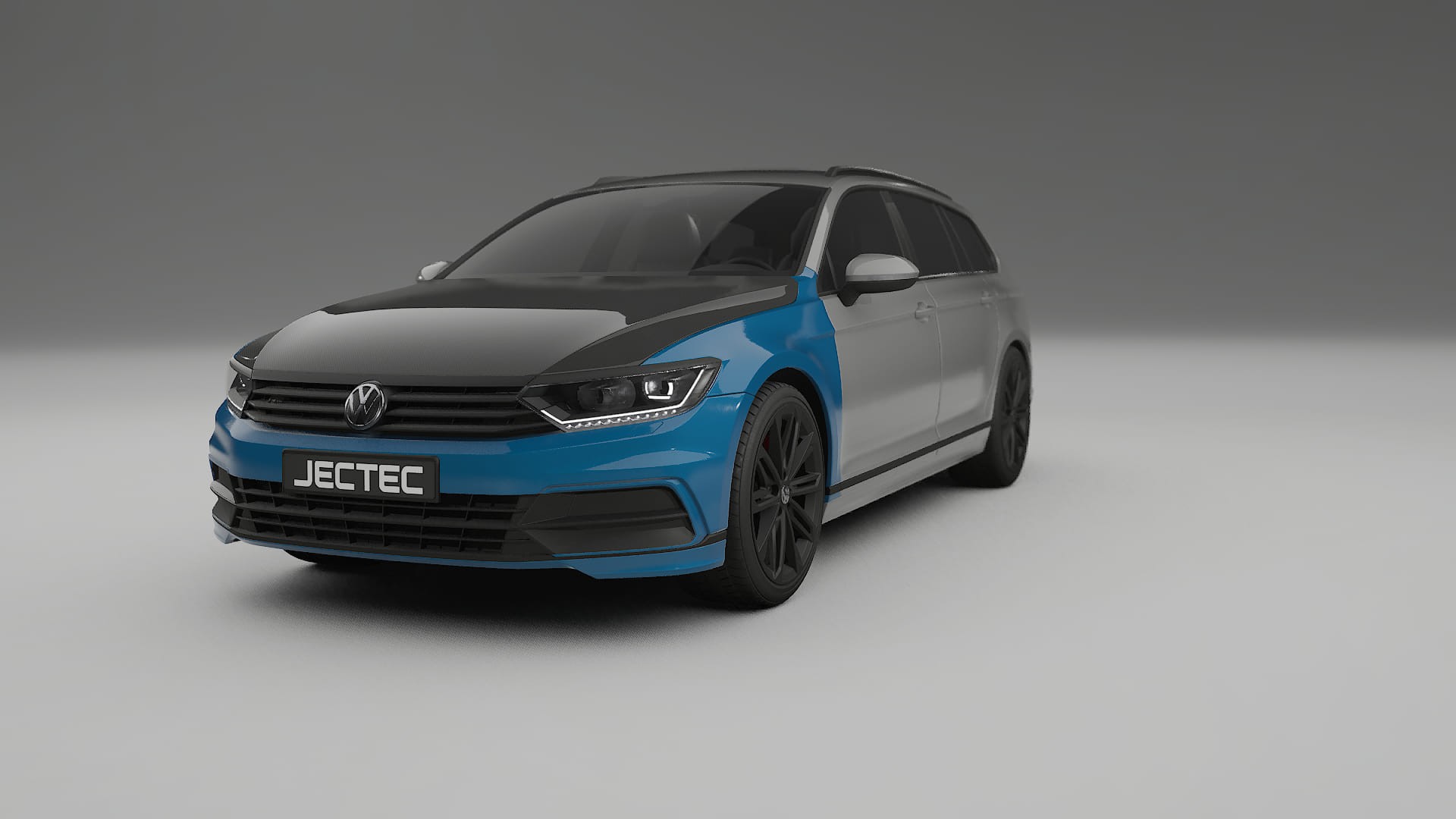 VW Passat VariantR B8 | CrystalGuard PPF Predný kit s kapotou v karbónovom štýle