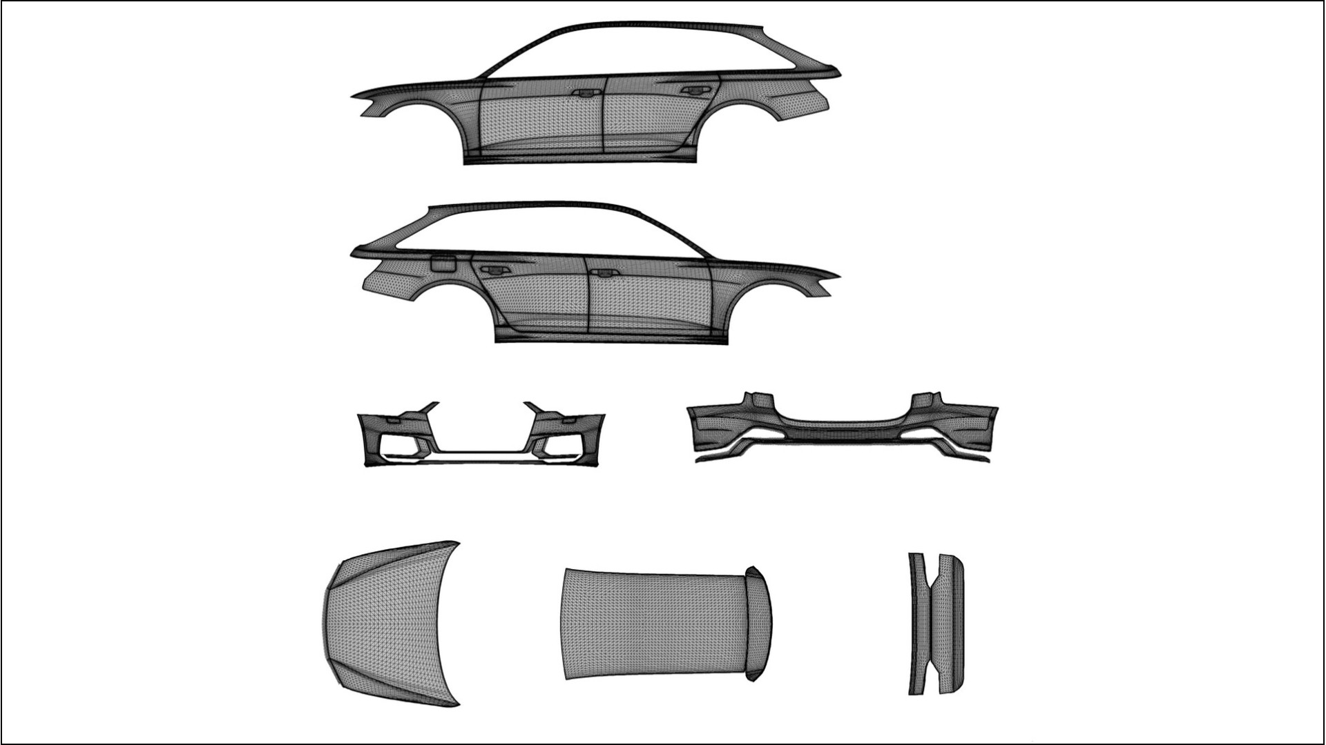 Audi S6 Avant prefacelift pre-LCI C8 BARCELONA Designed Wrap PPF Kit – Printable Polyurethane Film