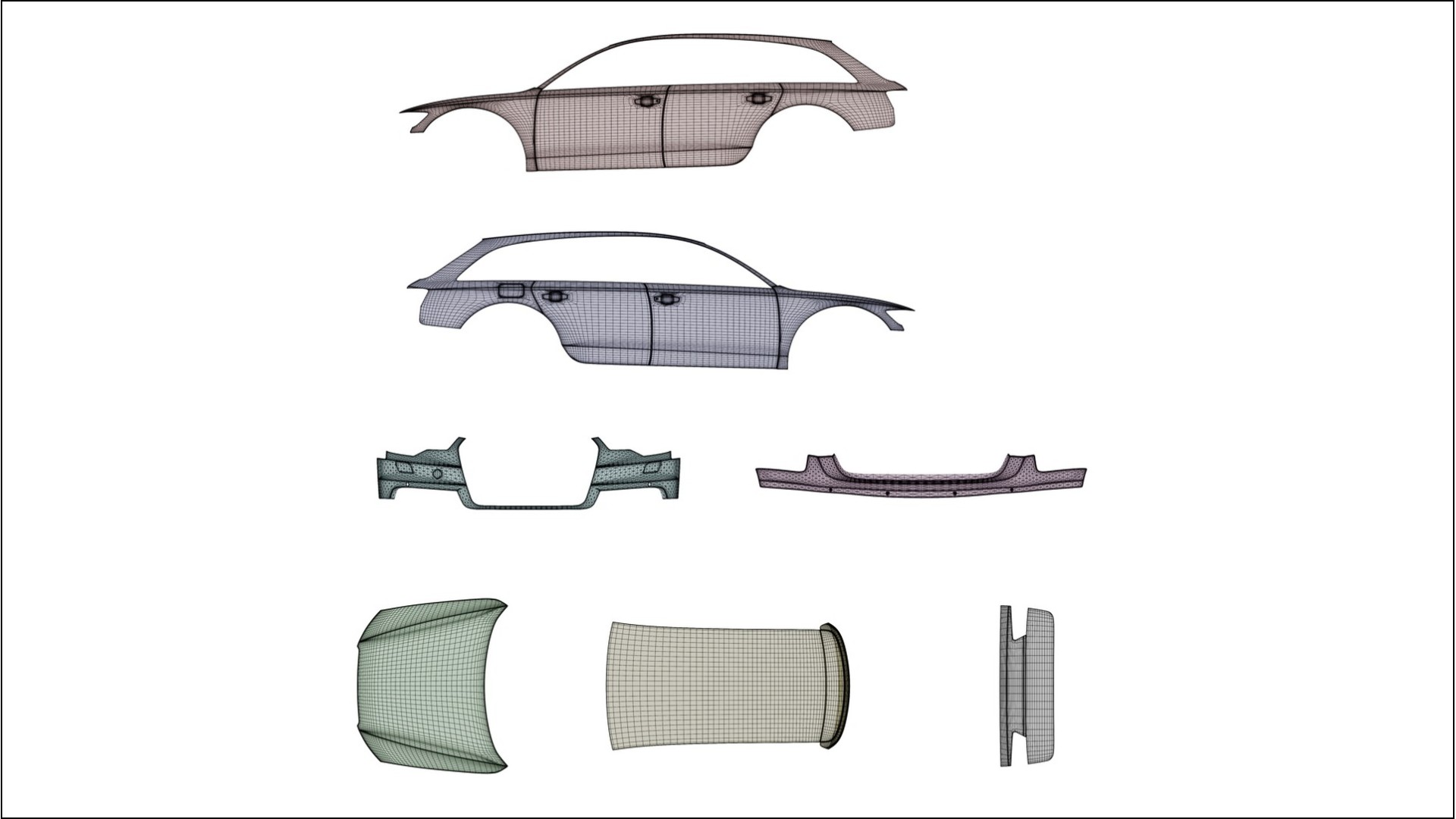 Audi A6 Allroad C7 prefacelift pre-LCI VECTOR WIBE Designed Wrap PPF Kit – Printable Polyurethane Film