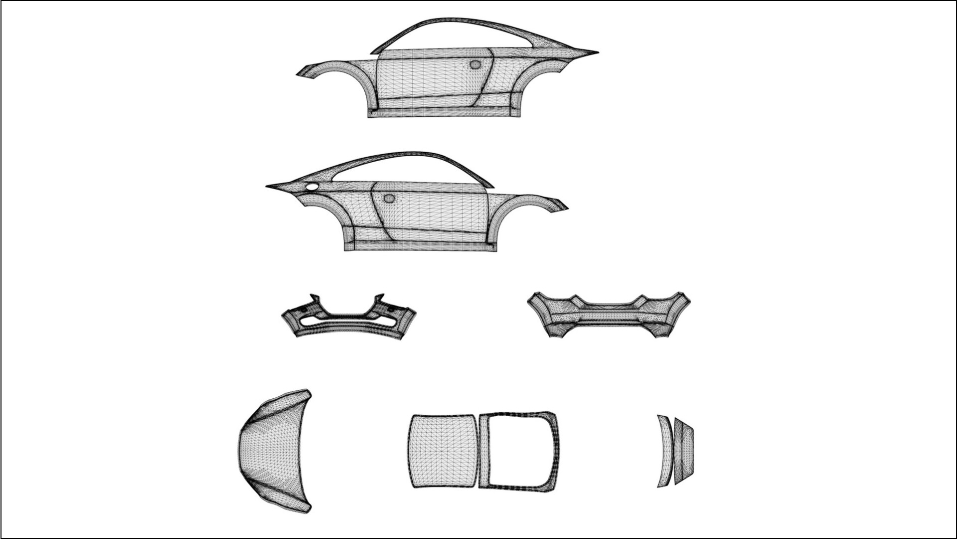 Audi TT Coupe 8S prefacelift pre-LCI VECTOR WIBE Designed Wrap PPF Kit – Printable Polyurethane Film