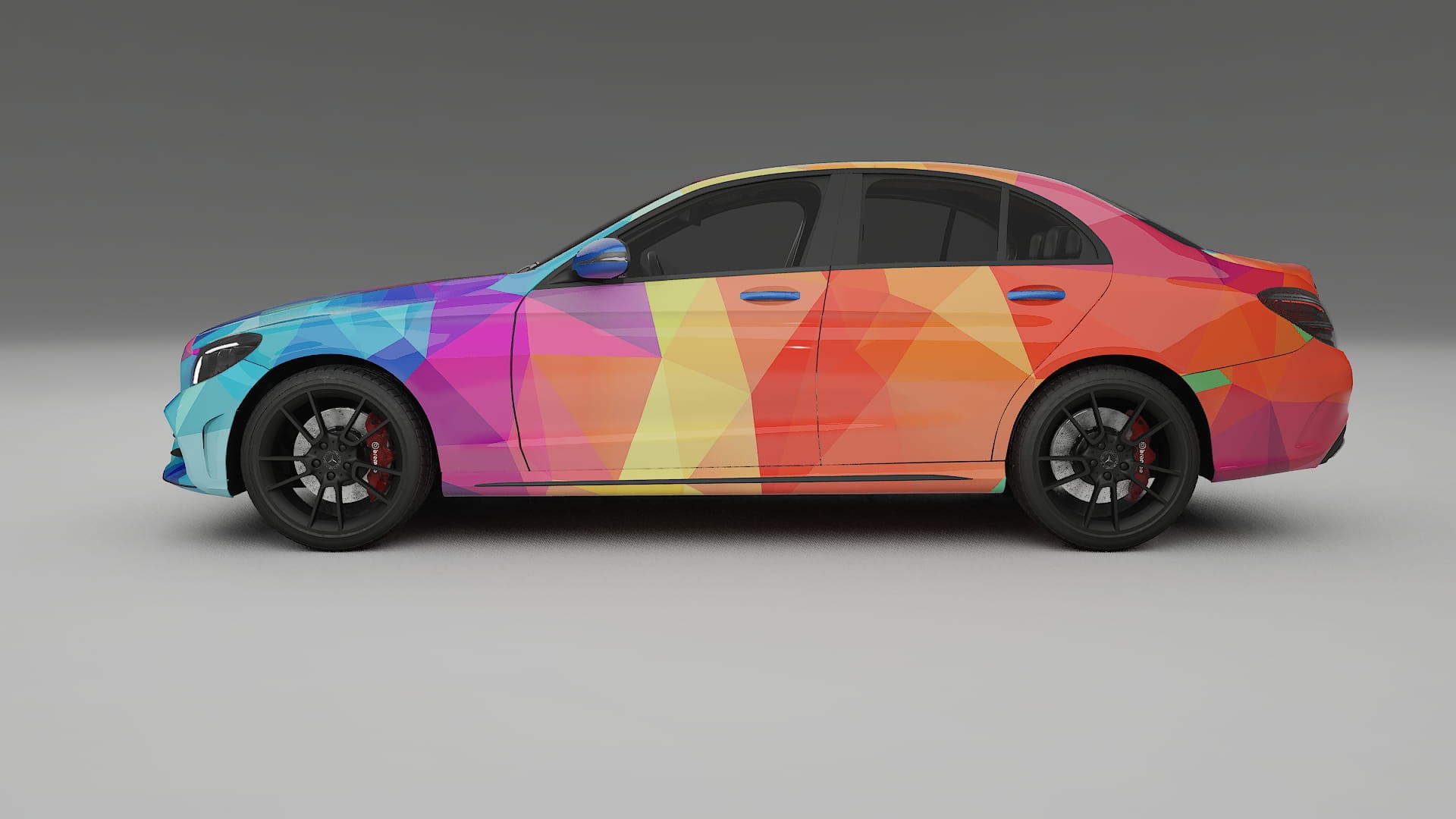 Mercedes C-class W205 AMG sedan VECTOR WIBE Designed Wrap PPF Kit – Printable Polyurethane Film