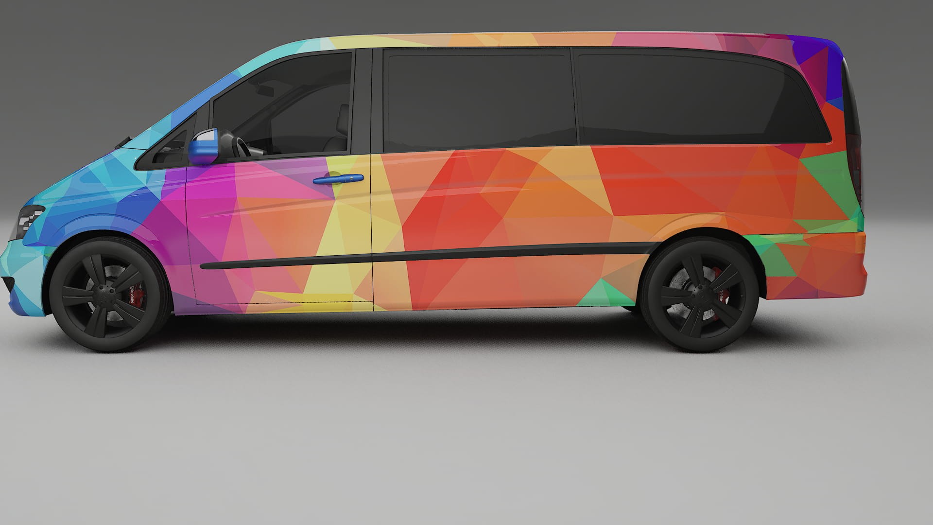 Mercedes Viano Extralong W439 Facelift LCI VECTOR WIBE Designed Wrap PPF Kit – Printable Polyurethane Film
