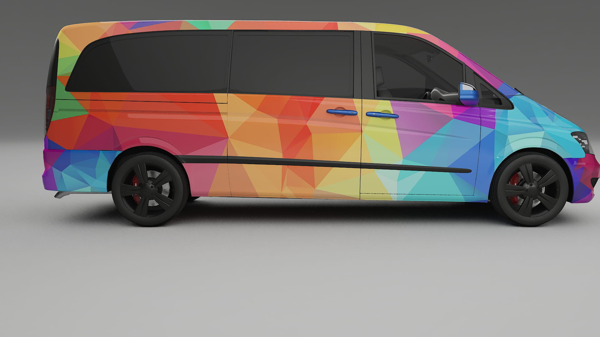 Mercedes Viano Extralong W439 Facelift LCI VECTOR WIBE Designed Wrap PPF Kit – Printable Polyurethane Film