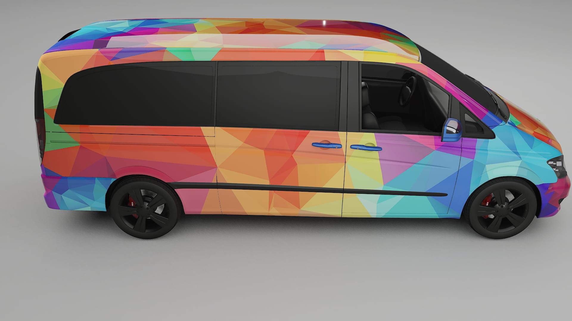 Mercedes Viano Extralong W439 Facelift LCI VECTOR WIBE Designed Wrap PPF Kit – Printable Polyurethane Film