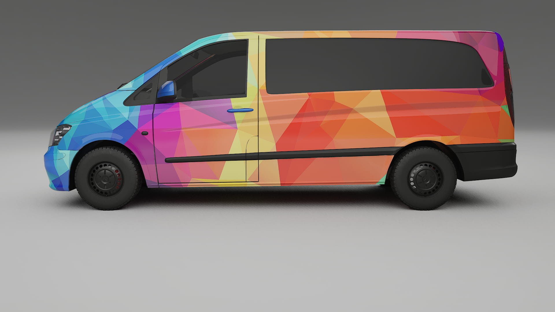 Mercedes Vito Short W639 facelift LCI VECTOR WIBE Designed Wrap PPF Kit – Printable Polyurethane Film