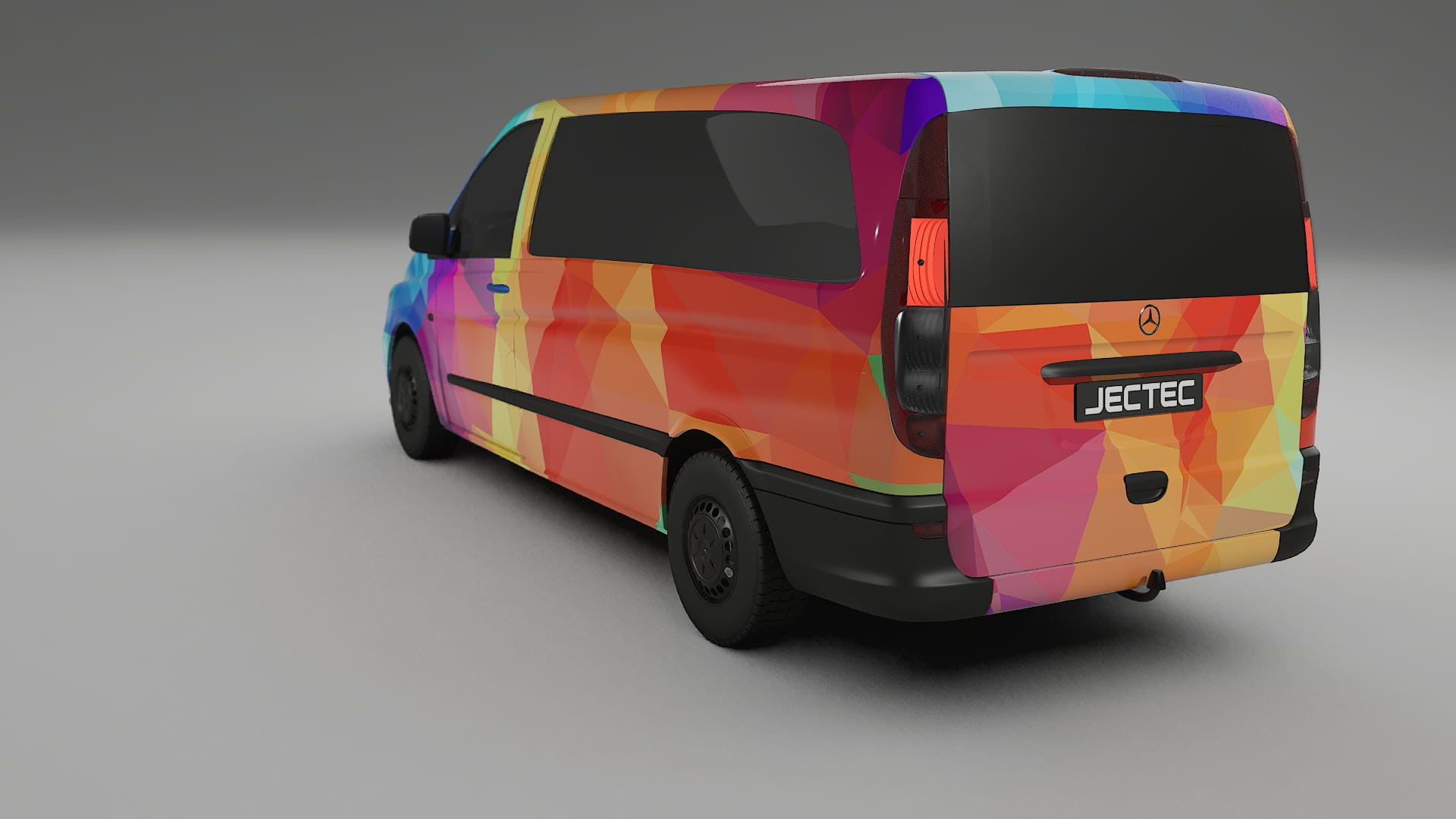 Mercedes Vito Short W639 facelift LCI VECTOR WIBE Designed Wrap PPF Kit – Printable Polyurethane Film
