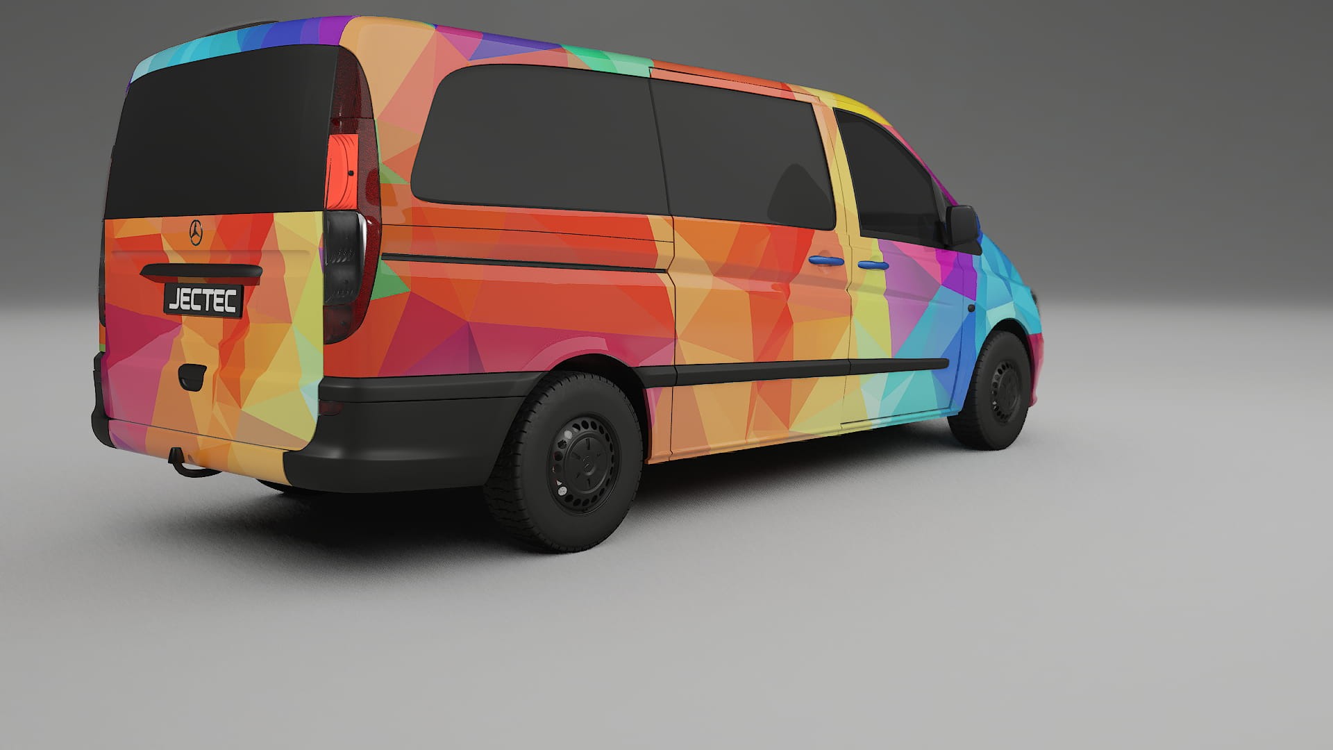 Mercedes Vito Short W639 facelift LCI VECTOR WIBE Designed Wrap PPF Kit – Printable Polyurethane Film