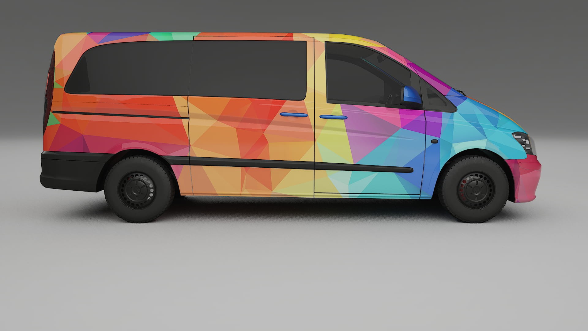 Mercedes Vito Short W639 facelift LCI VECTOR WIBE Designed Wrap PPF Kit – Printable Polyurethane Film