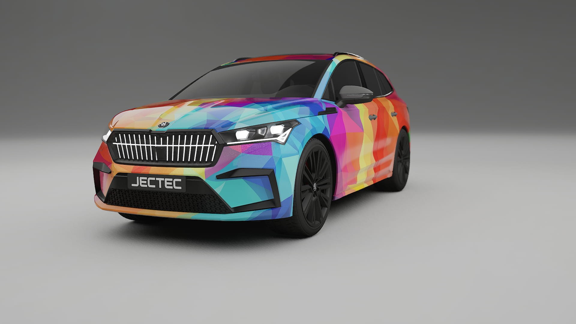 Škoda Enyaq MEB VECTOR WIBE Designed Wrap PPF Kit – Printable Polyurethane Film
