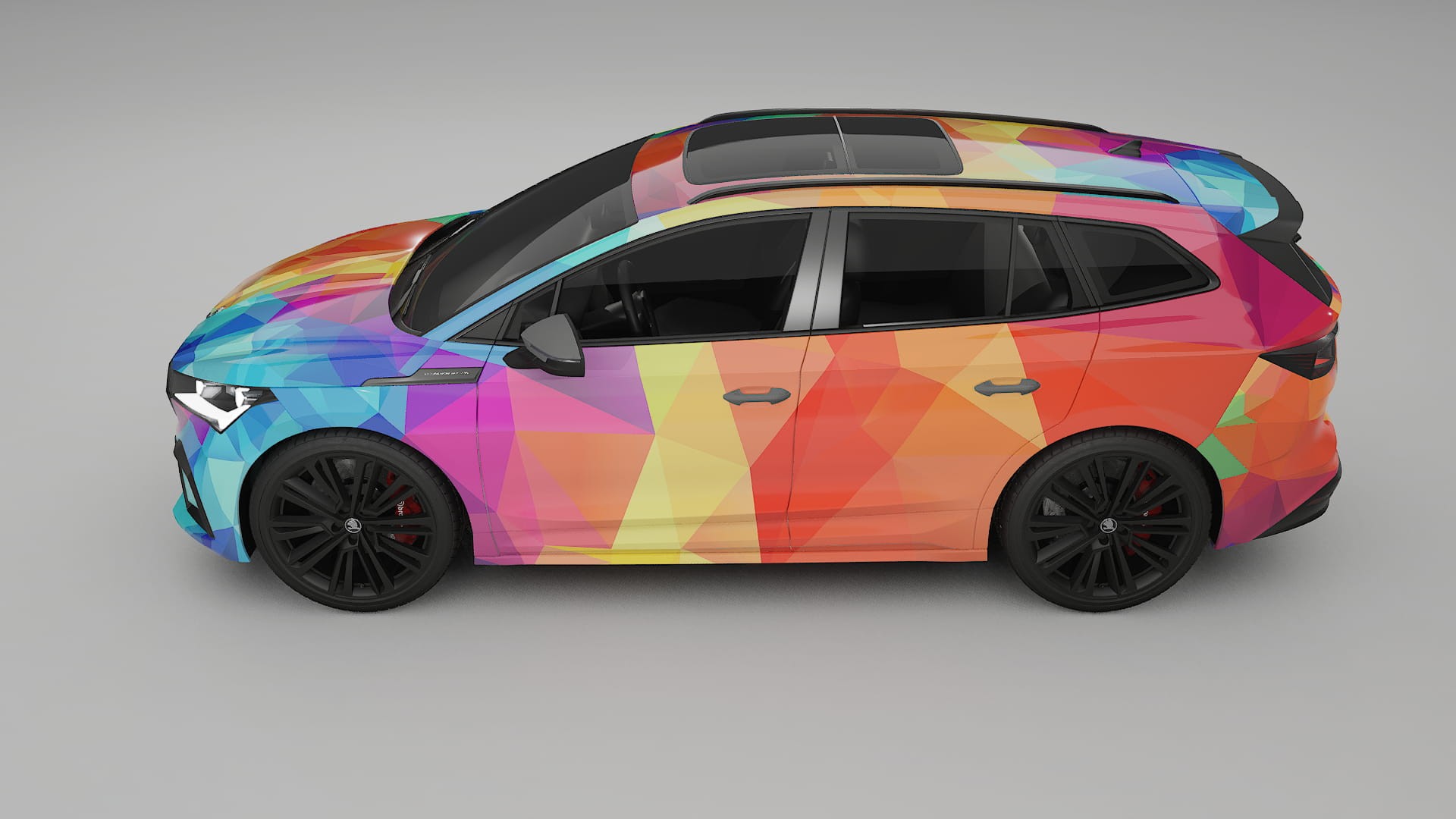 Škoda Enyaq MEB VECTOR WIBE Designed Wrap PPF Kit – Printable Polyurethane Film