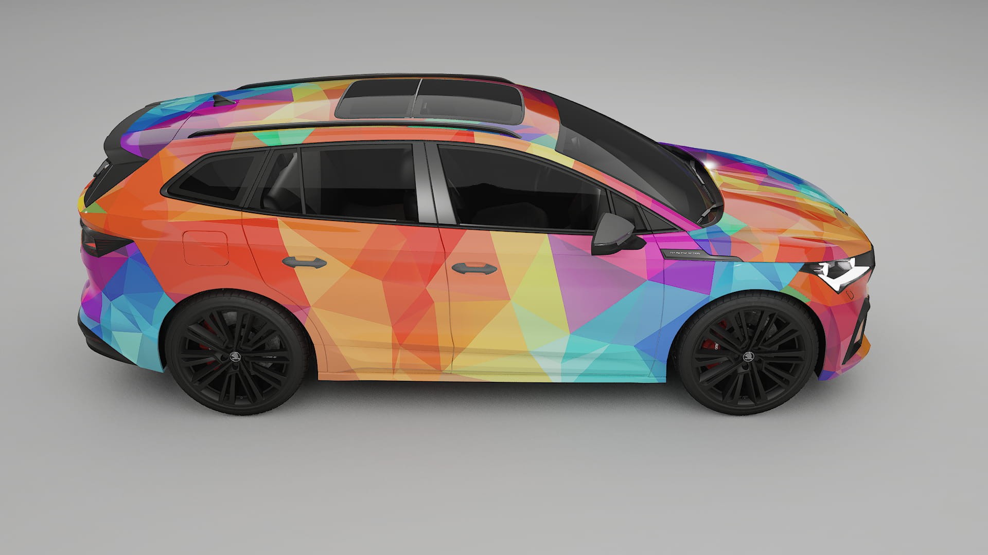 Škoda Enyaq MEB VECTOR WIBE Designed Wrap PPF Kit – Printable Polyurethane Film