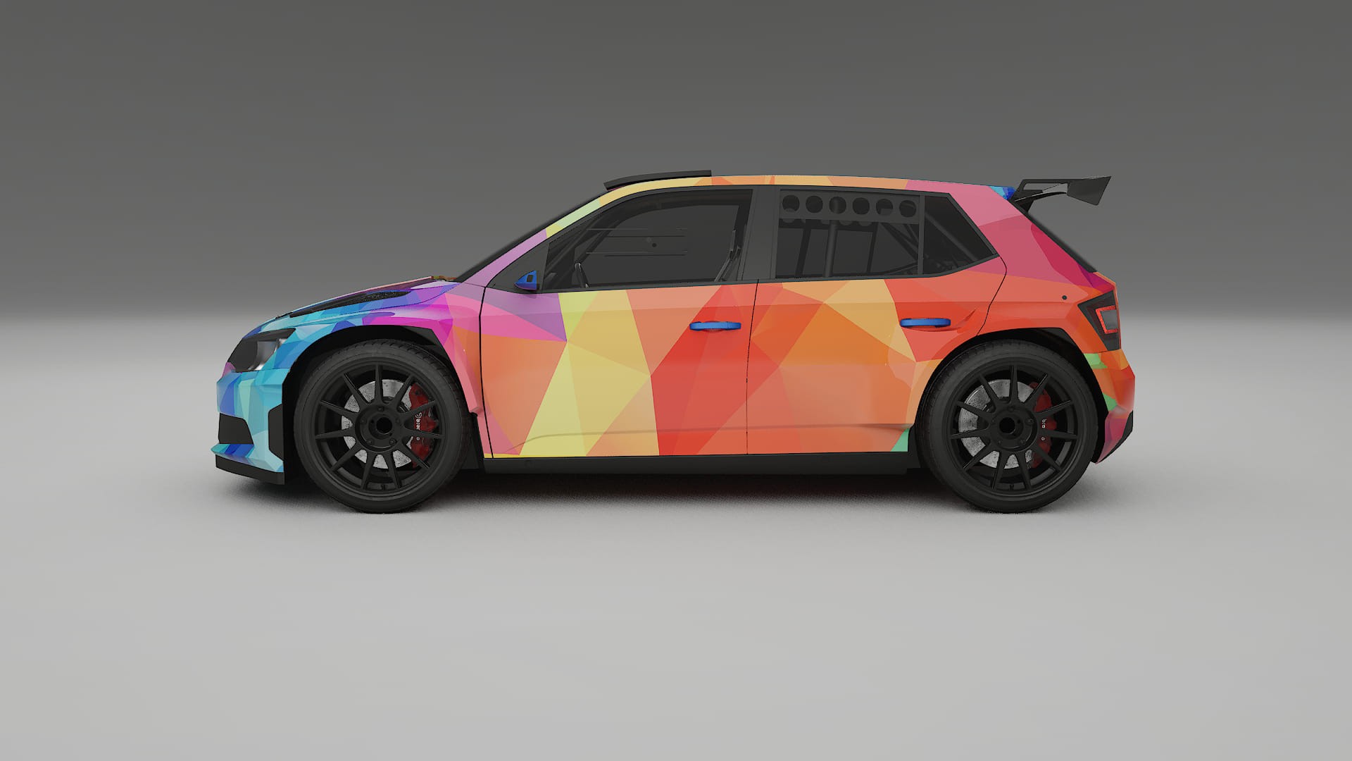 Škoda Fabia R5 6V VECTOR WIBE Designed Wrap PPF Kit – Printable Polyurethane Film