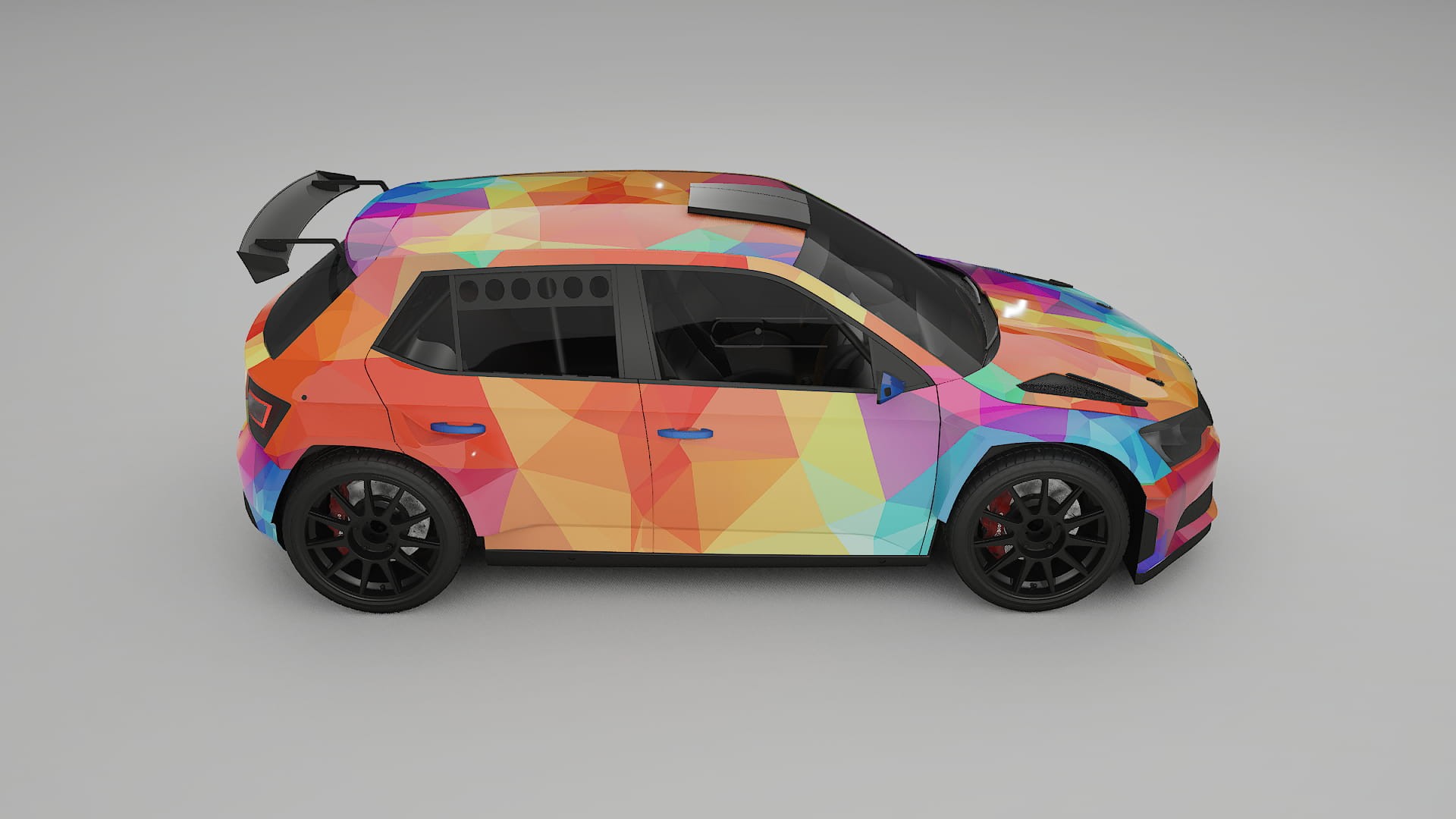 Škoda Fabia R5 6V VECTOR WIBE Designed Wrap PPF Kit – Printable Polyurethane Film