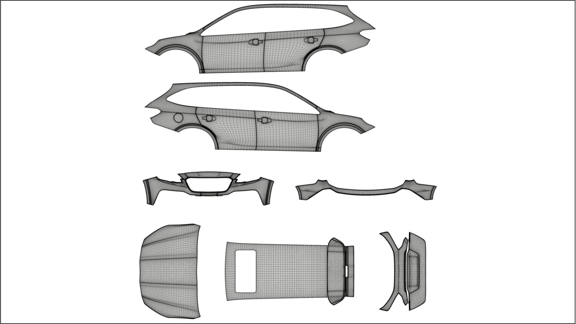 Subaru Outback VI BS prefacelift pre-LCI VECTOR WIBE Designed Wrap PPF Kit – Printable Polyurethane Film