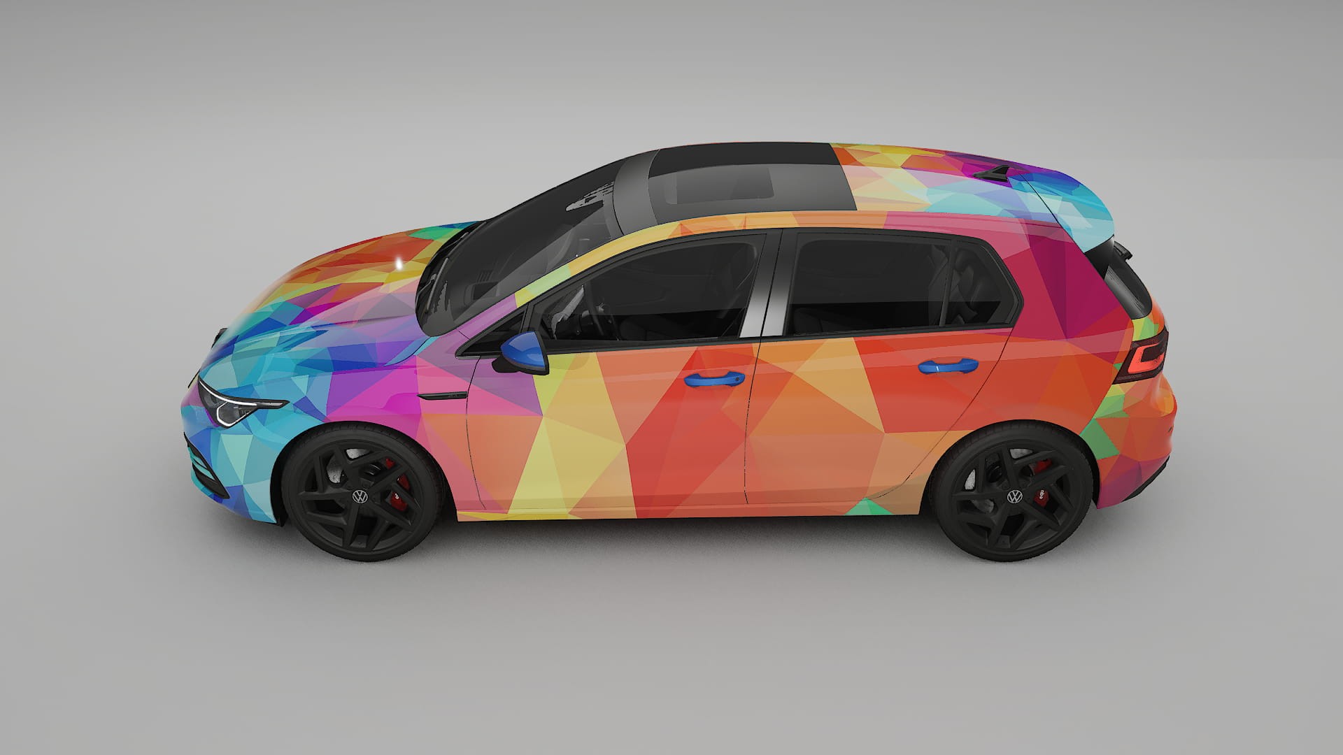 VW Golf Mk8 VECTOR WIBE Designed Wrap PPF Kit – Printable Polyurethane Film