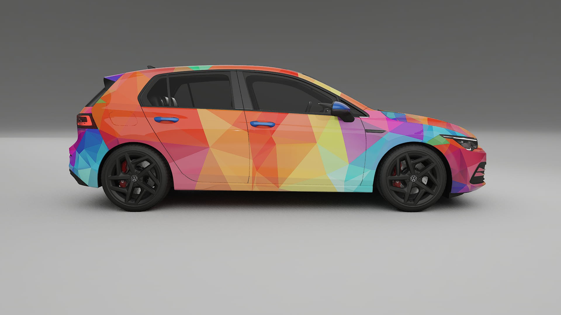 VW Golf Mk8 VECTOR WIBE Designed Wrap PPF Kit – Printable Polyurethane Film