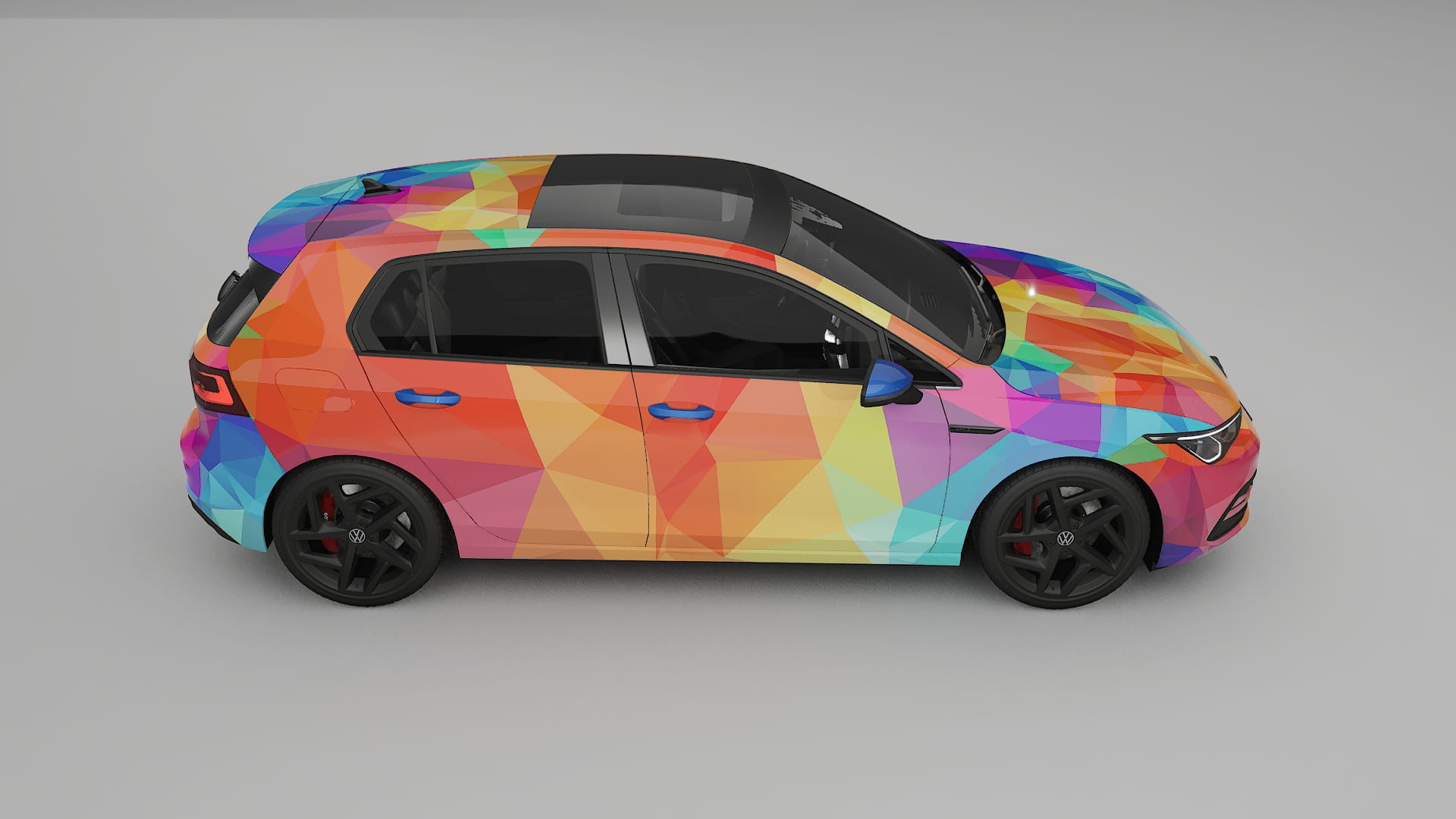 VW Golf Mk8 VECTOR WIBE Designed Wrap PPF Kit – Printable Polyurethane Film