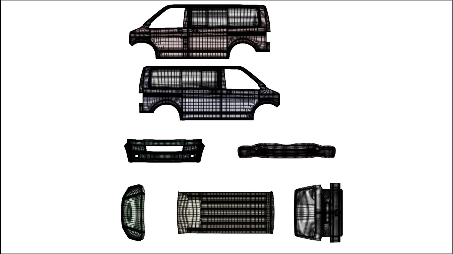 VW Transporter T5 Caravelle TPU Paint Protection Film | VIOLET Color Change PPF Full Pre-Cut Kit