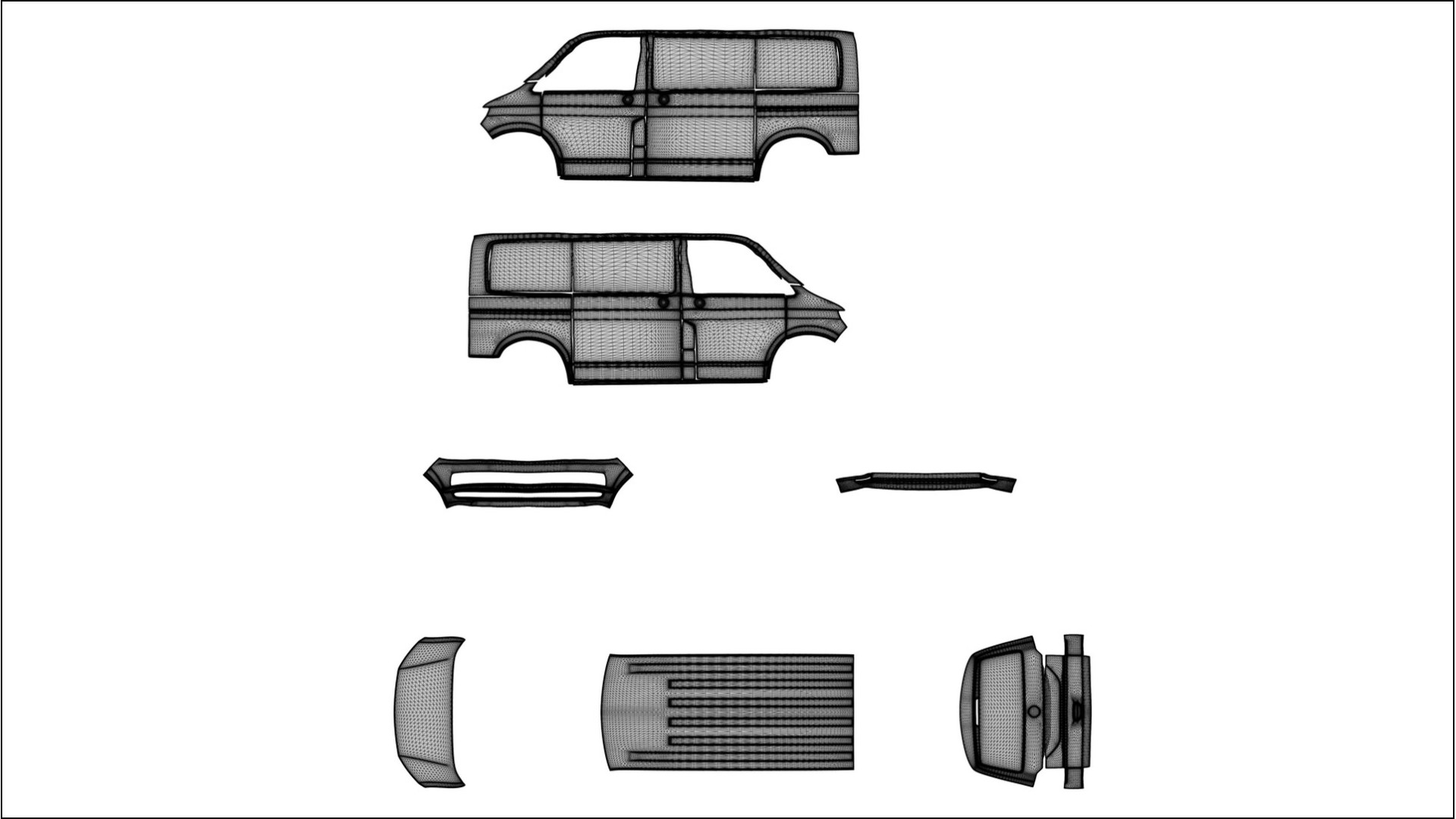 VW Transporter T6 Multivan TPU Paint Protection Film | SLATE Color Change PPF Full Pre-Cut Kit 2